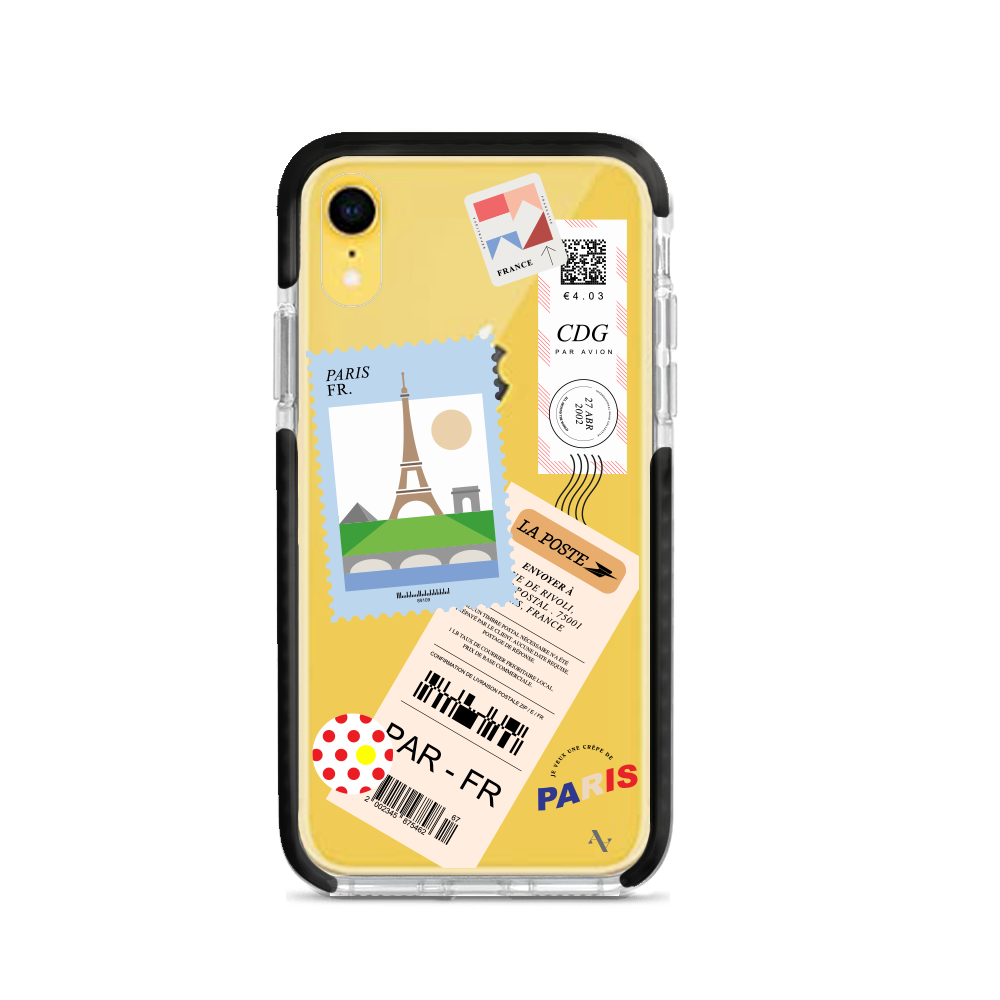 MAAD World iPhone XR Clear Case showcasing its slim and protective design, perfect for travelers.