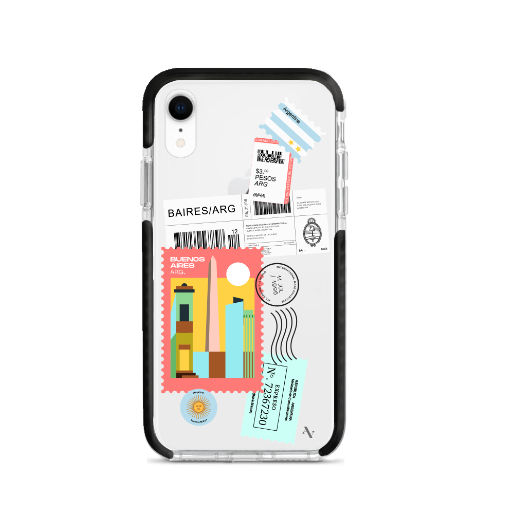 MAAD World iPhone XR Clear Case showcasing its slim and protective design, perfect for travelers.