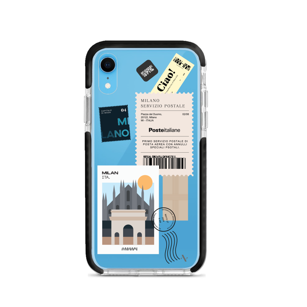 MAAD World iPhone XR Clear Case showcasing its slim and protective design, perfect for travelers.