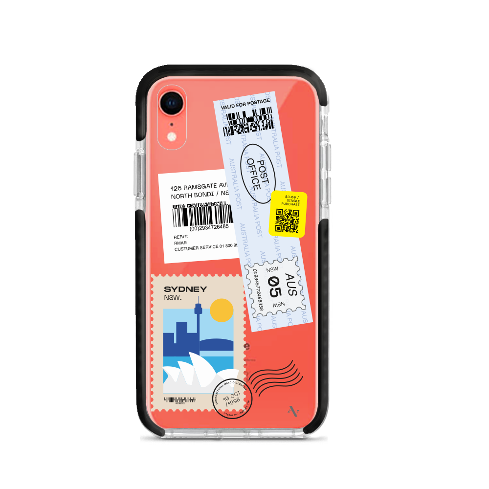 MAAD World iPhone XR Clear Case showcasing its slim and protective design, perfect for travelers.