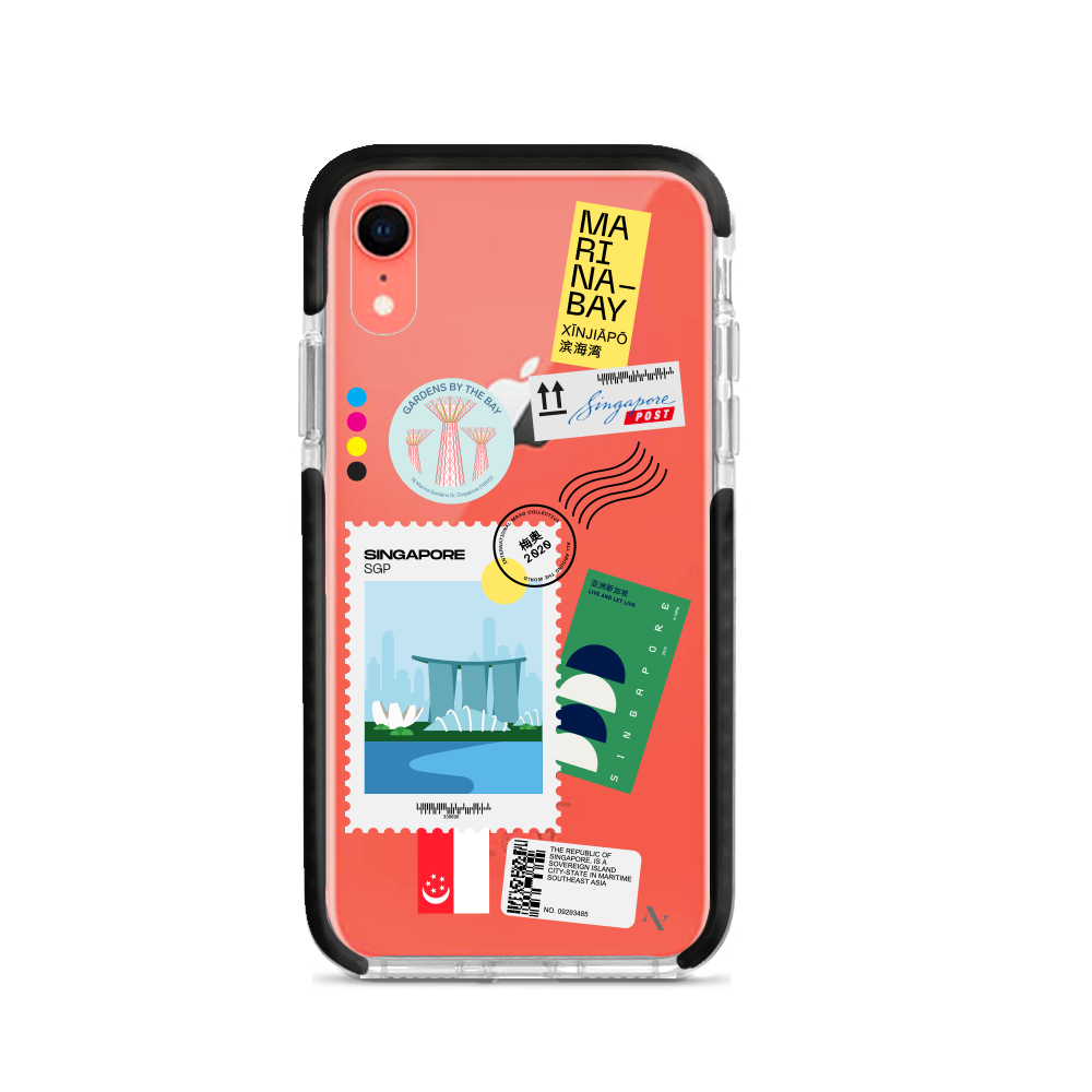 MAAD World iPhone XR Clear Case showcasing its slim and protective design, perfect for travelers.