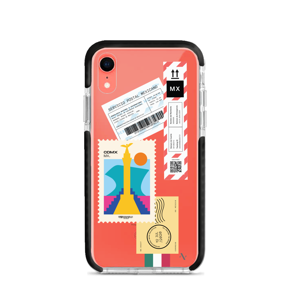 MAAD World iPhone XR Clear Case showcasing its slim and protective design, perfect for travelers.