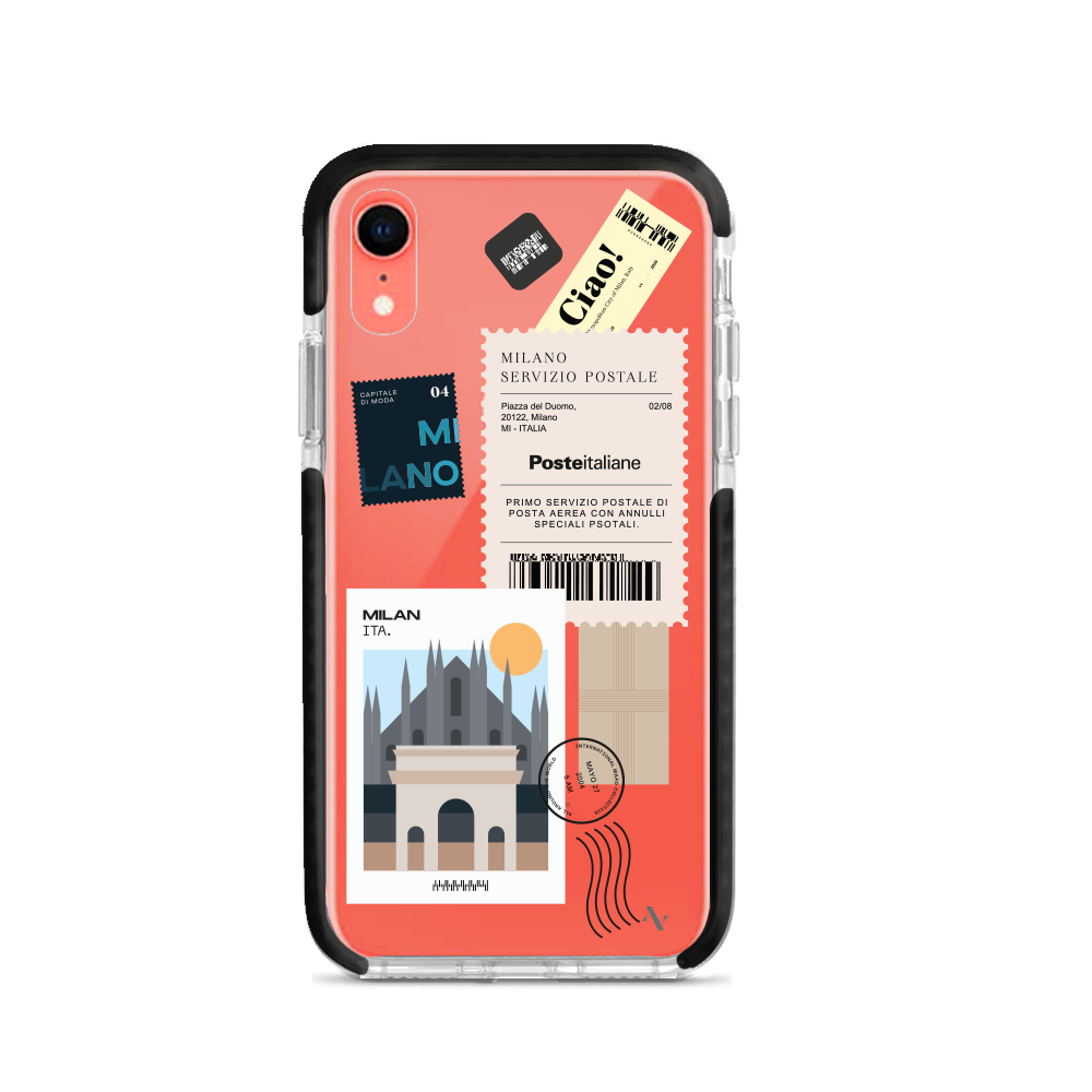 MAAD World iPhone XR Clear Case showcasing its slim and protective design, perfect for travelers.