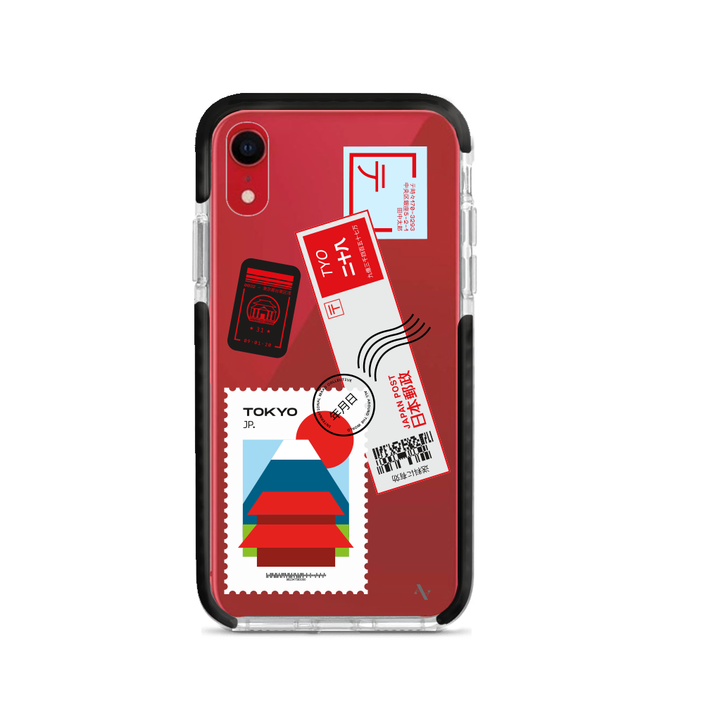 MAAD World iPhone XR Clear Case showcasing its slim and protective design, perfect for travelers.