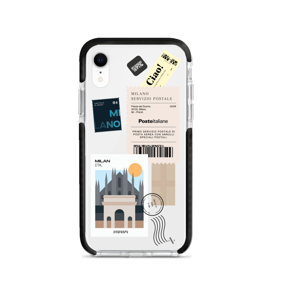 MAAD World iPhone XR Clear Case showcasing its slim and protective design, perfect for travelers.