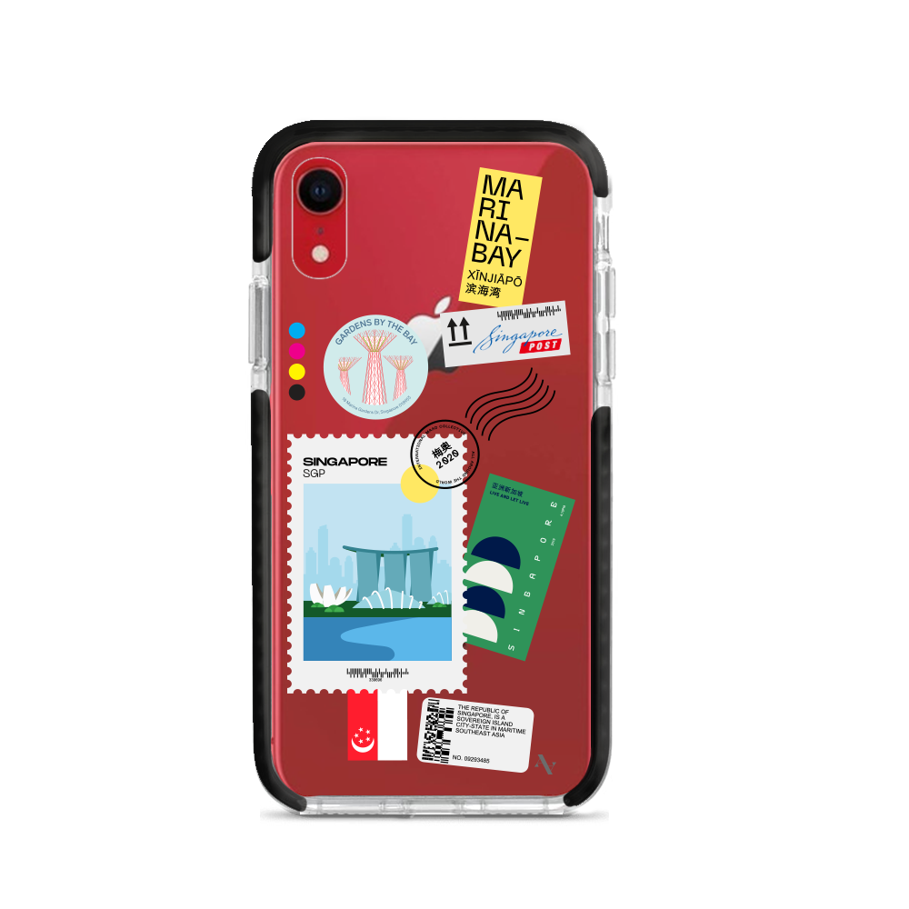 MAAD World iPhone XR Clear Case showcasing its slim and protective design, perfect for travelers.