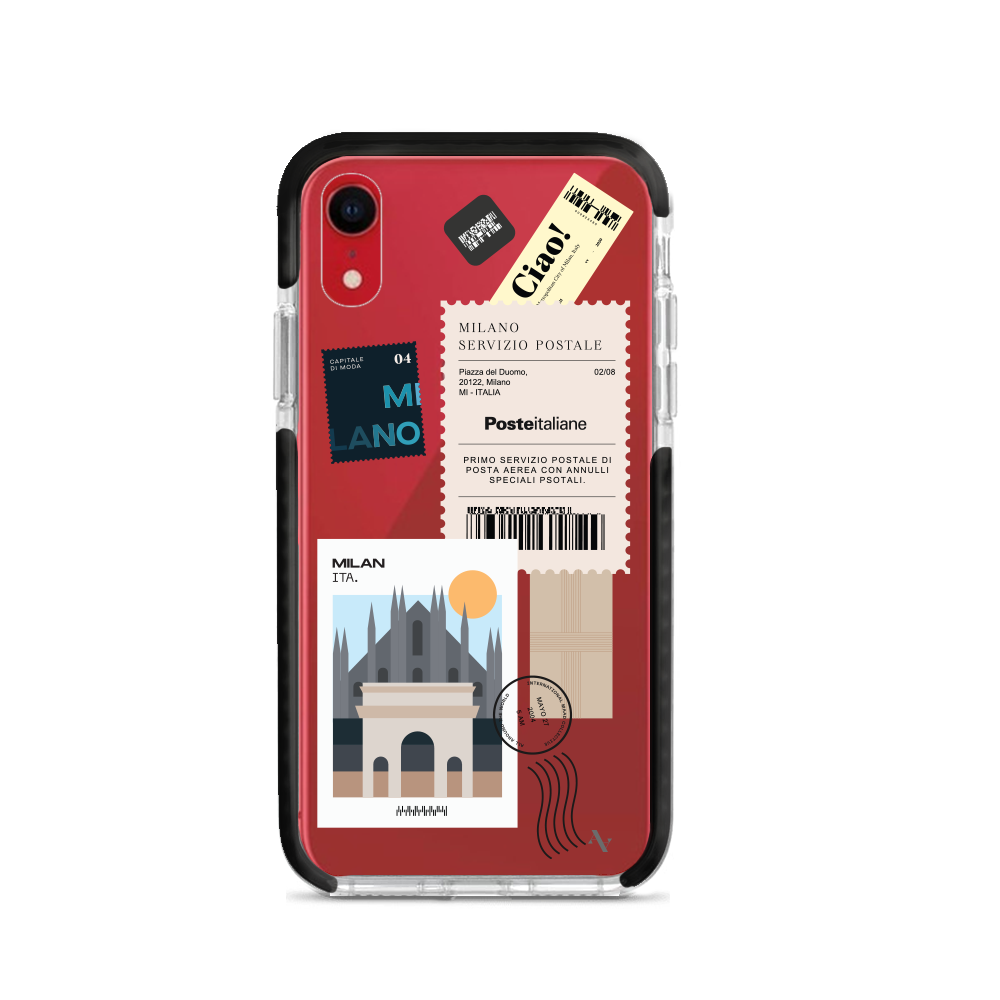 MAAD World iPhone XR Clear Case showcasing its slim and protective design, perfect for travelers.