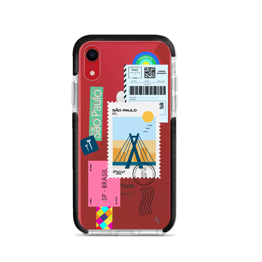 MAAD World iPhone XR Clear Case showcasing its slim and protective design, perfect for travelers.