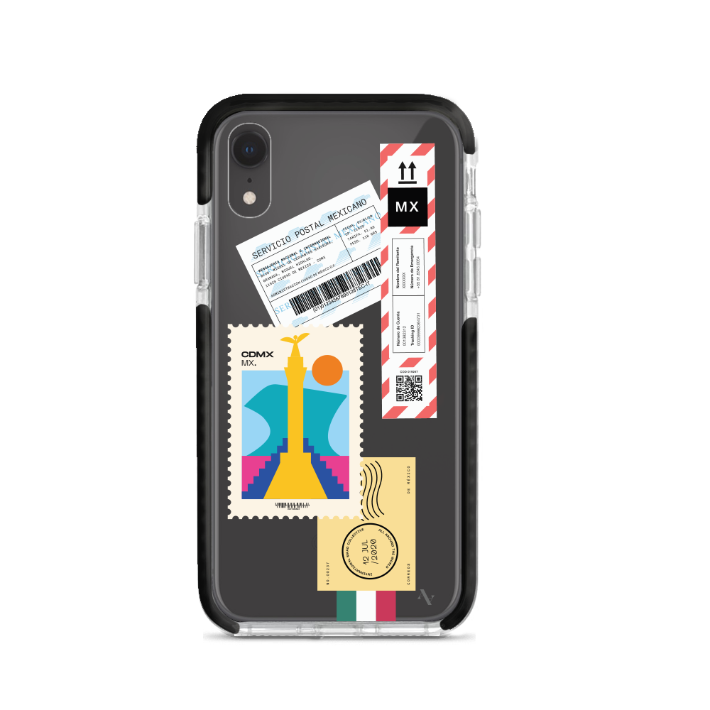 MAAD World iPhone XR Clear Case showcasing its slim and protective design, perfect for travelers.