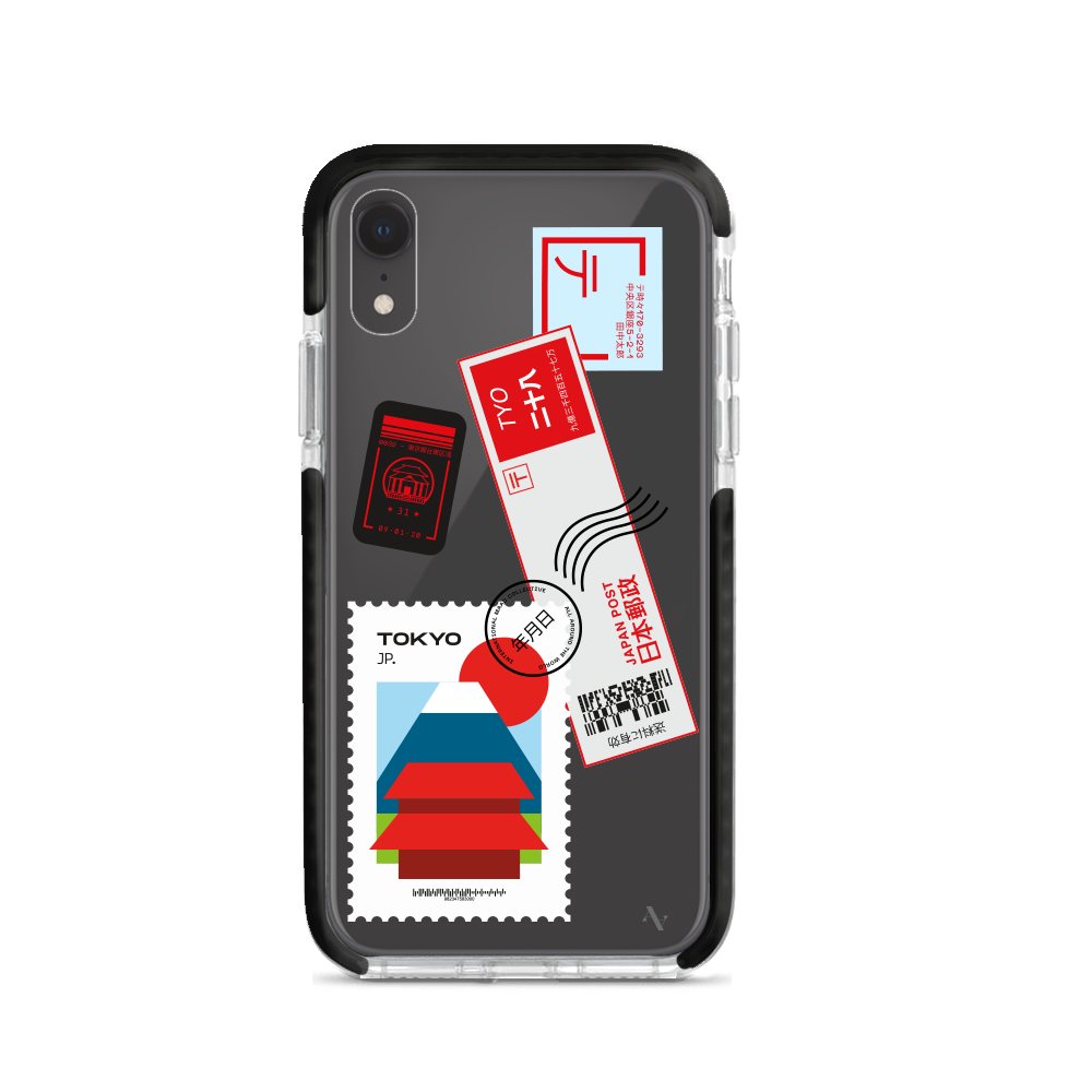 MAAD World iPhone XR Clear Case showcasing its slim and protective design, perfect for travelers.