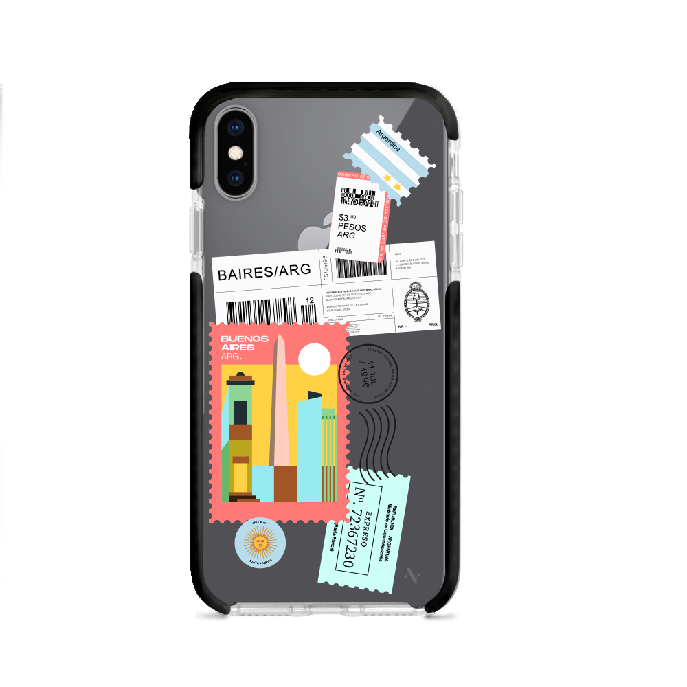 MAAD World Clear Case for iPhone XS MAX, showcasing a slim and transparent design that protects the device while highlighting its original aesthetics.