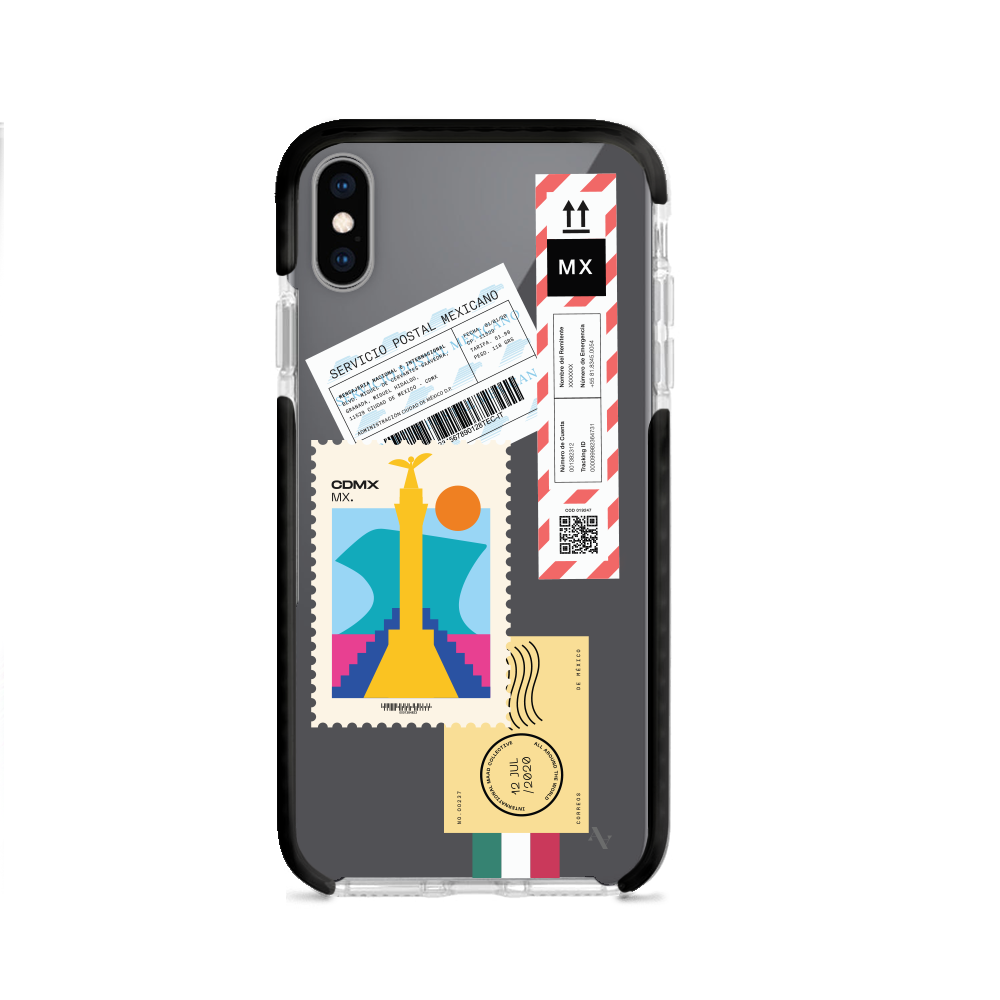 MAAD World Clear Case for iPhone XS MAX, showcasing a slim and transparent design that protects the device while highlighting its original aesthetics.