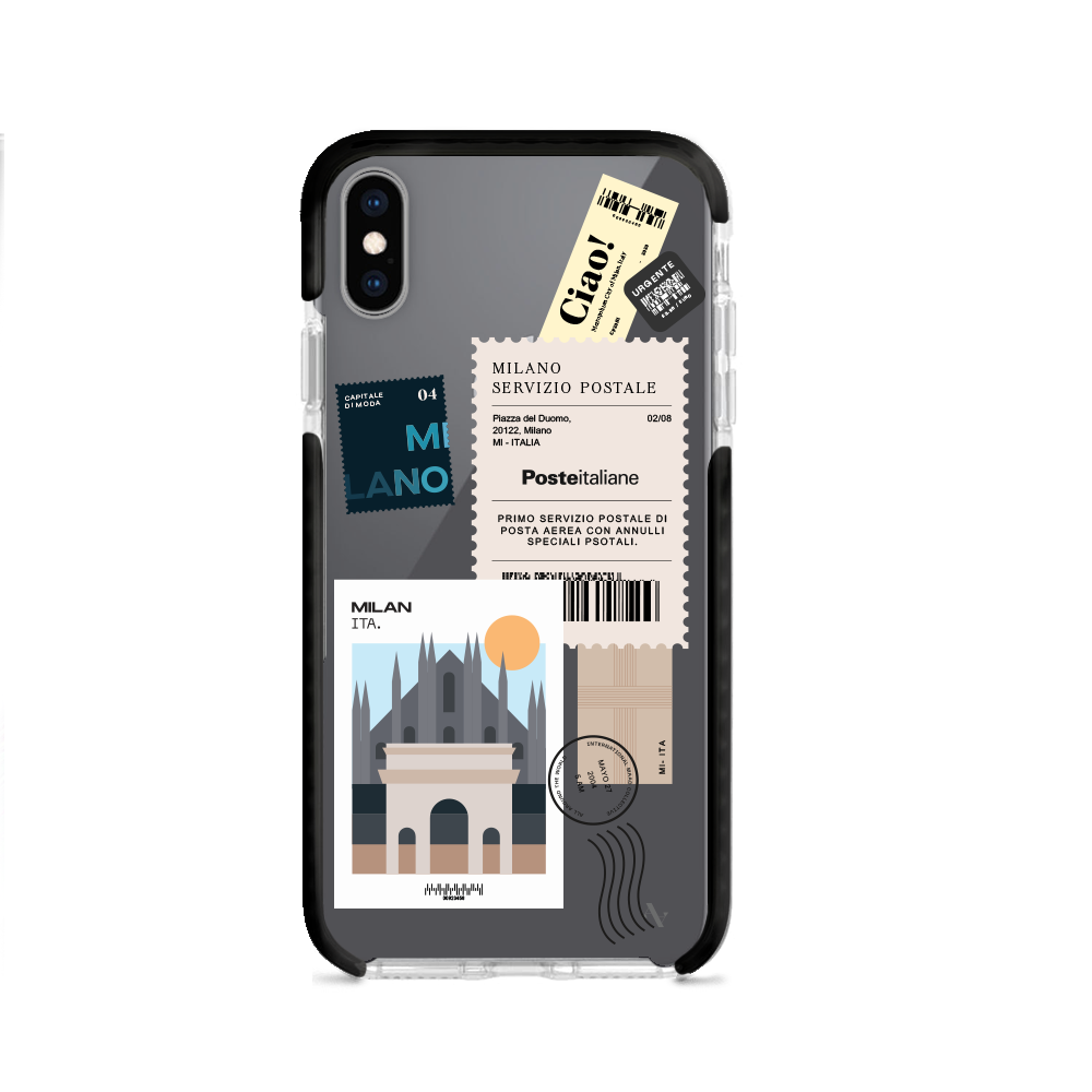 MAAD World Clear Case for iPhone XS MAX, showcasing a slim and transparent design that protects the device while highlighting its original aesthetics.