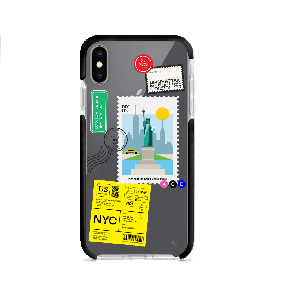 MAAD World Clear Case for iPhone XS MAX, showcasing a slim and transparent design that protects the device while highlighting its original aesthetics.