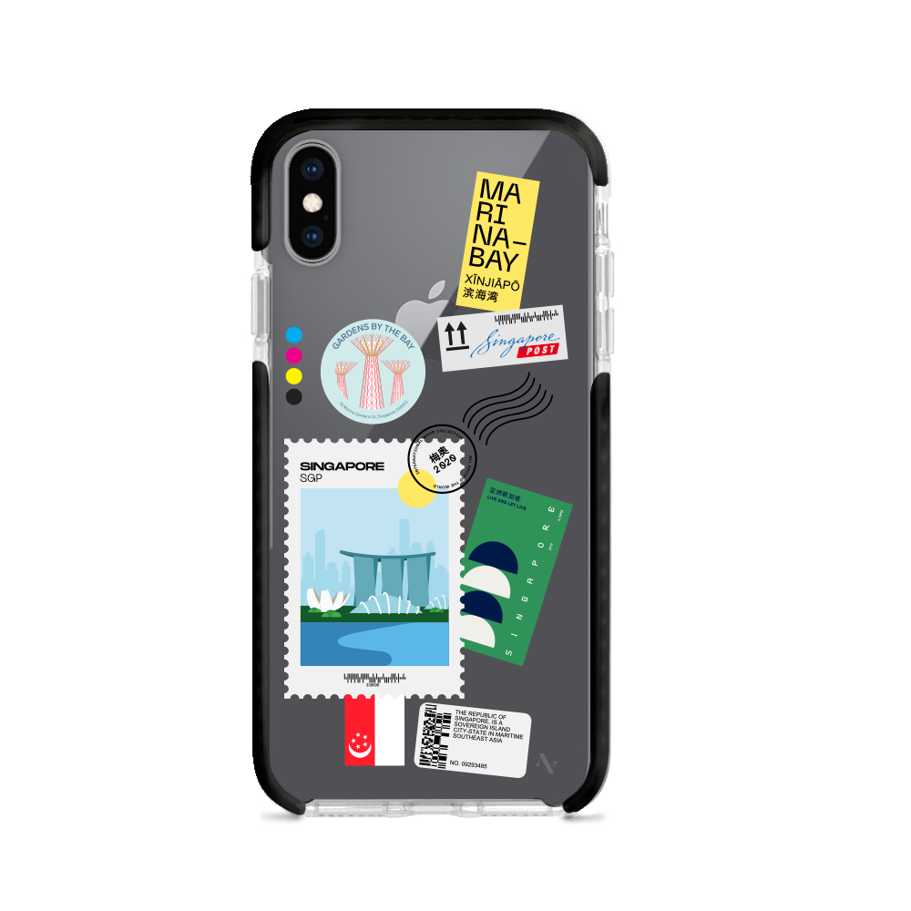 MAAD World Clear Case for iPhone XS MAX, showcasing a slim and transparent design that protects the device while highlighting its original aesthetics.