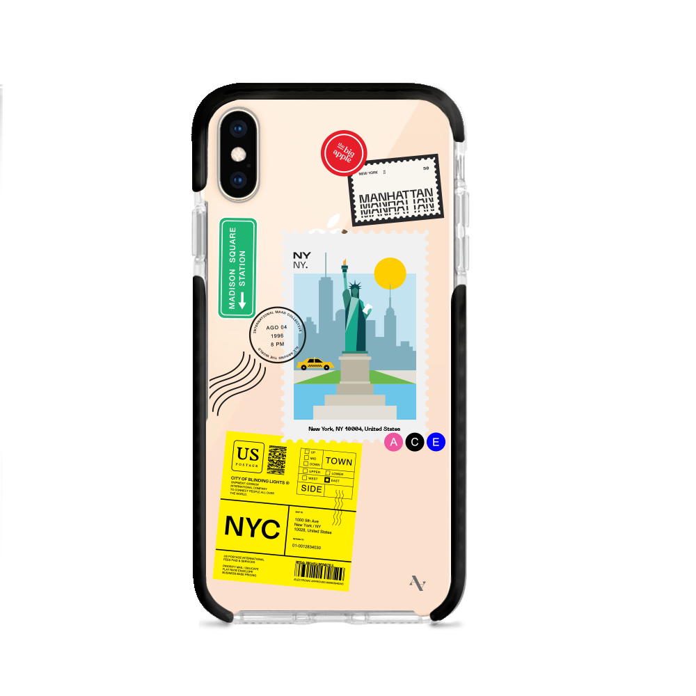 MAAD World Clear Case for iPhone XS MAX, showcasing a slim and transparent design that protects the device while highlighting its original aesthetics.