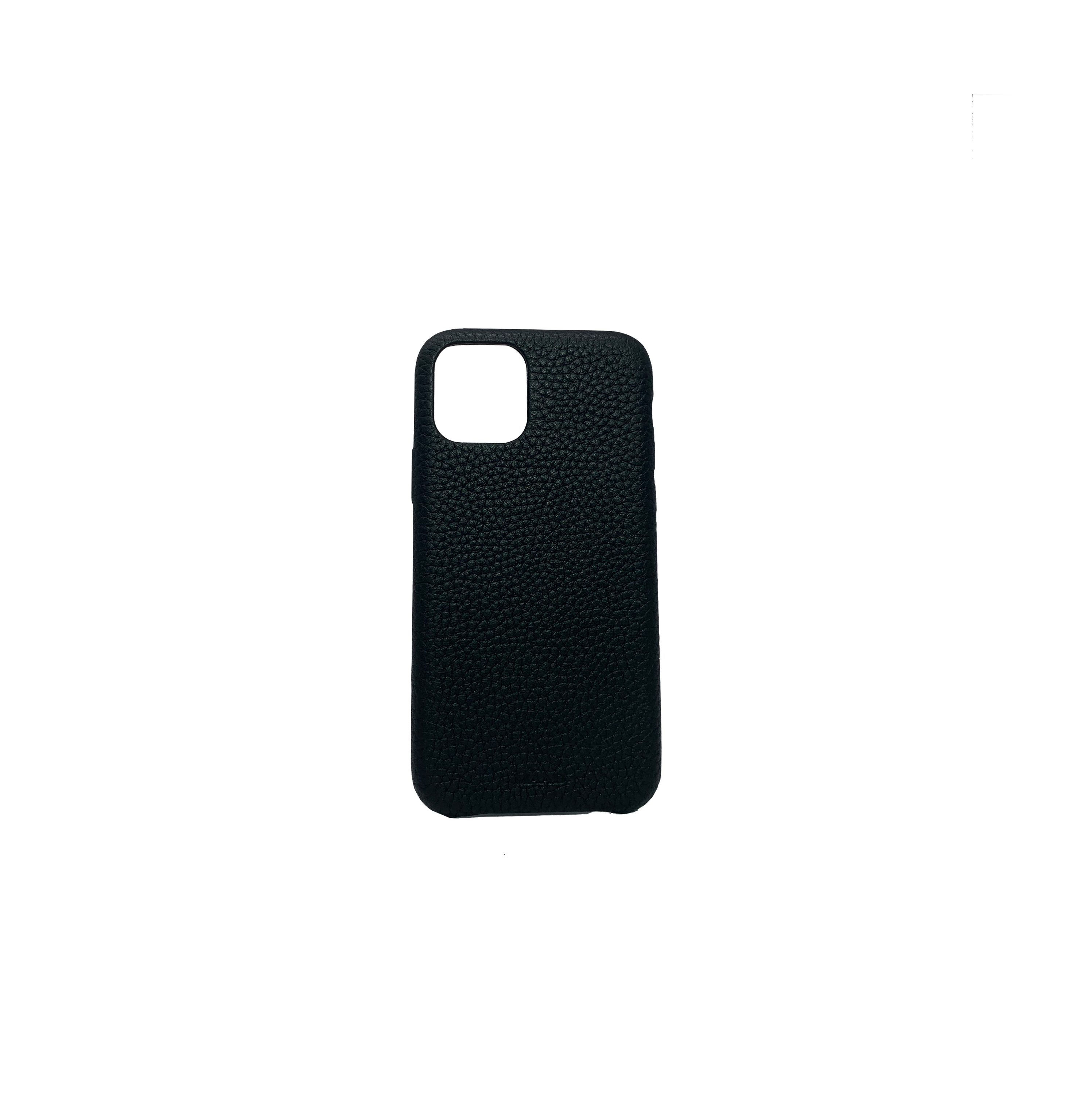 Stylish Pebble Black iPhone 11 Pro Case made from genuine leather, featuring a minimalist design and personalization options.