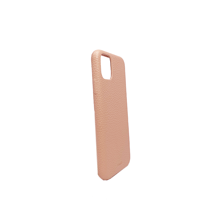 Pebble Nude iPhone 11 Pro Max Case made from genuine leather, featuring a minimalist design in earthy tones.