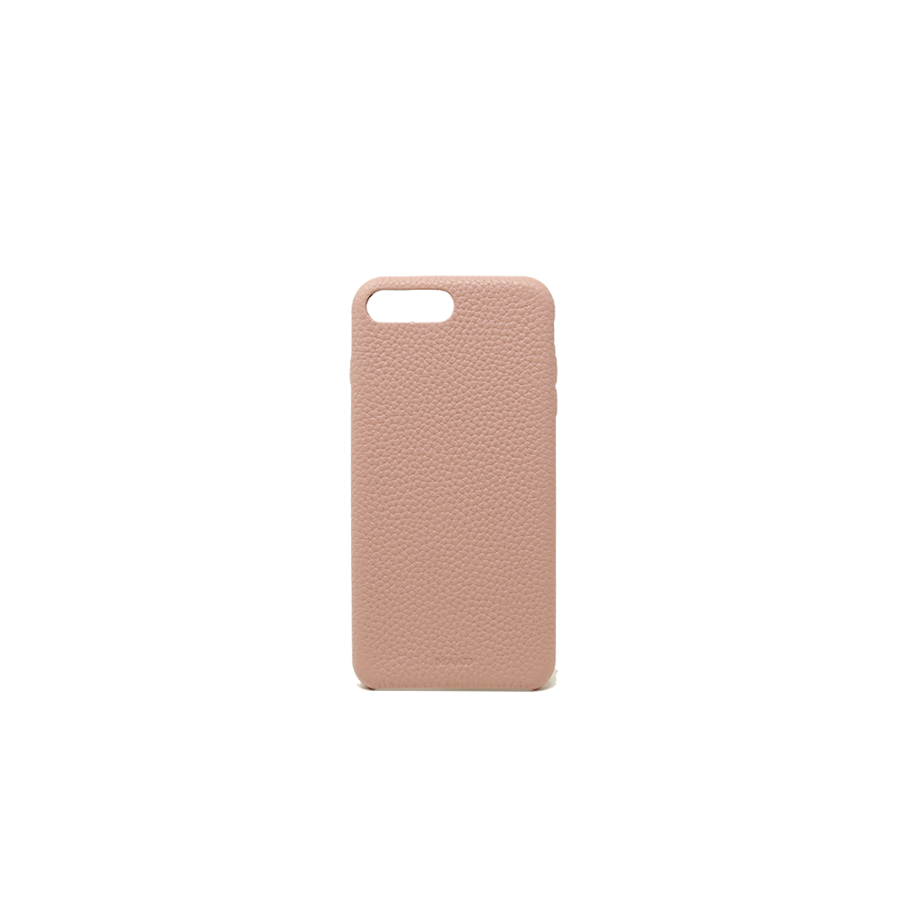 Stylish Pebble Nude iPhone 7/8 Plus Case made from genuine leather, featuring a minimalist design and earthy tones.