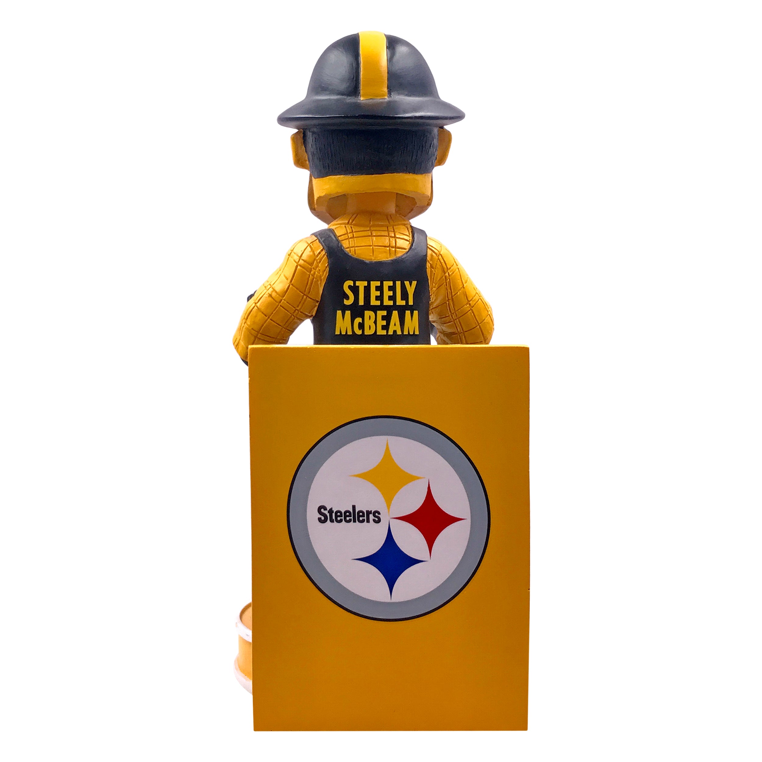 Pittsburgh Steelers Hero Series Mascot Bobblehead, 8 inches tall, showcasing detailed design and vibrant team colors.