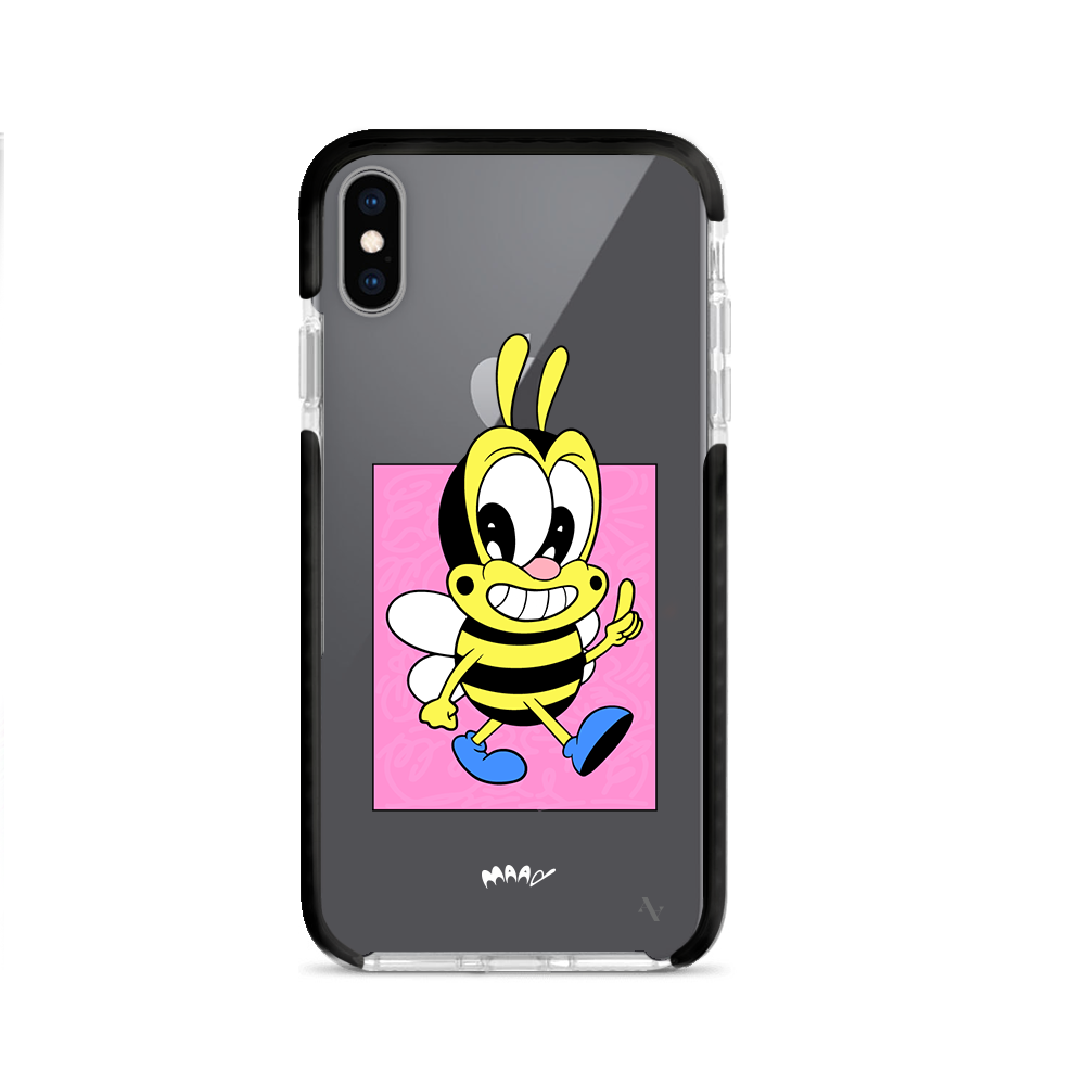 PMouh x MAAD iPhone XS Max Clear Case showcasing its slim and protective design.