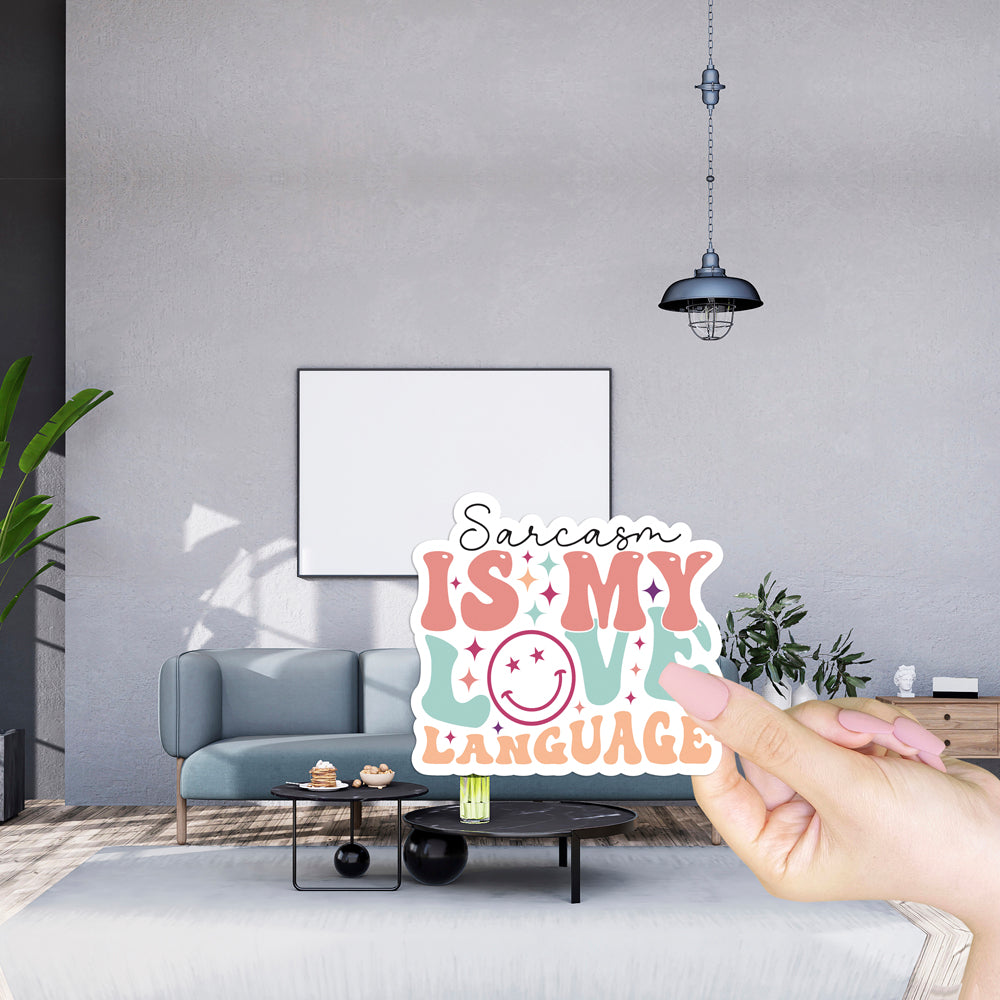 A collection of colorful vinyl stickers featuring positive messages and designs, perfect for personalizing items.