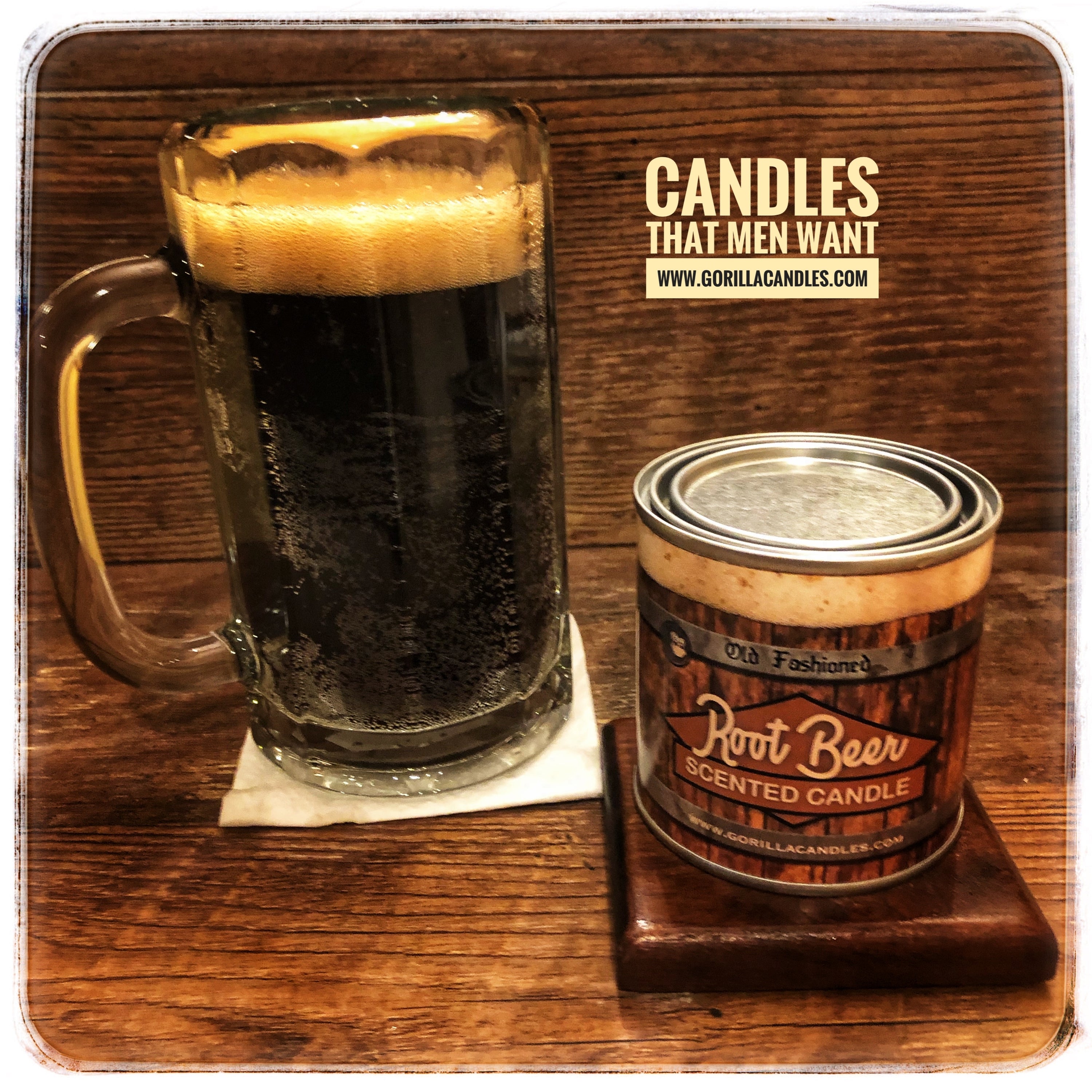 A chilled bottle of Root Beer with a frothy head, served in a glass with ice, showcasing its rich brown color.