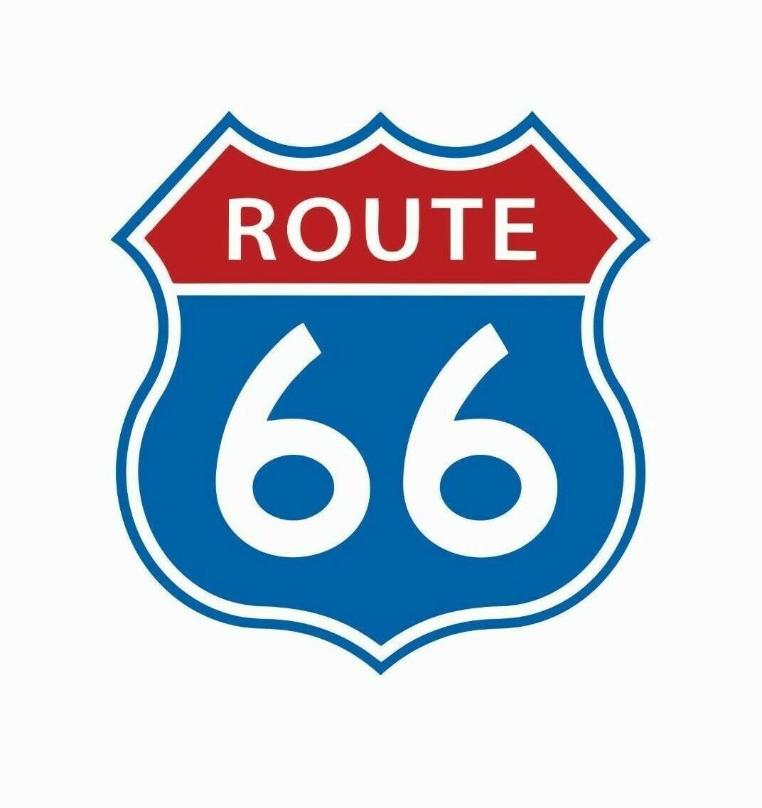 Route 66 Color Decal Sticker featuring vibrant colors and premium vinyl material, perfect for cars and personal items.