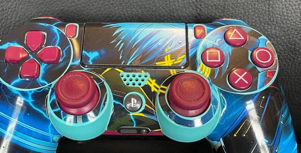 Patriot American Skins Decal Wrap for PS4 and PS4 Pro Controller, showcasing vibrant colors and premium vinyl material.