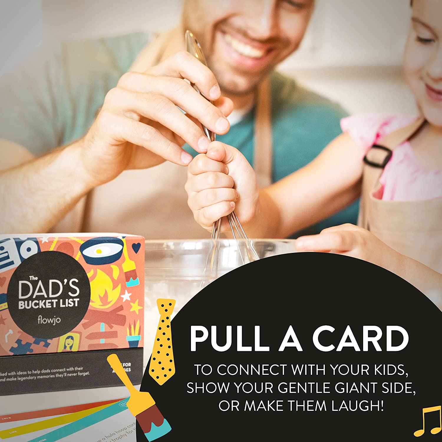 The Dad's Bucket List box featuring 100 adventure ideas for fathers and children, designed to create memorable experiences.