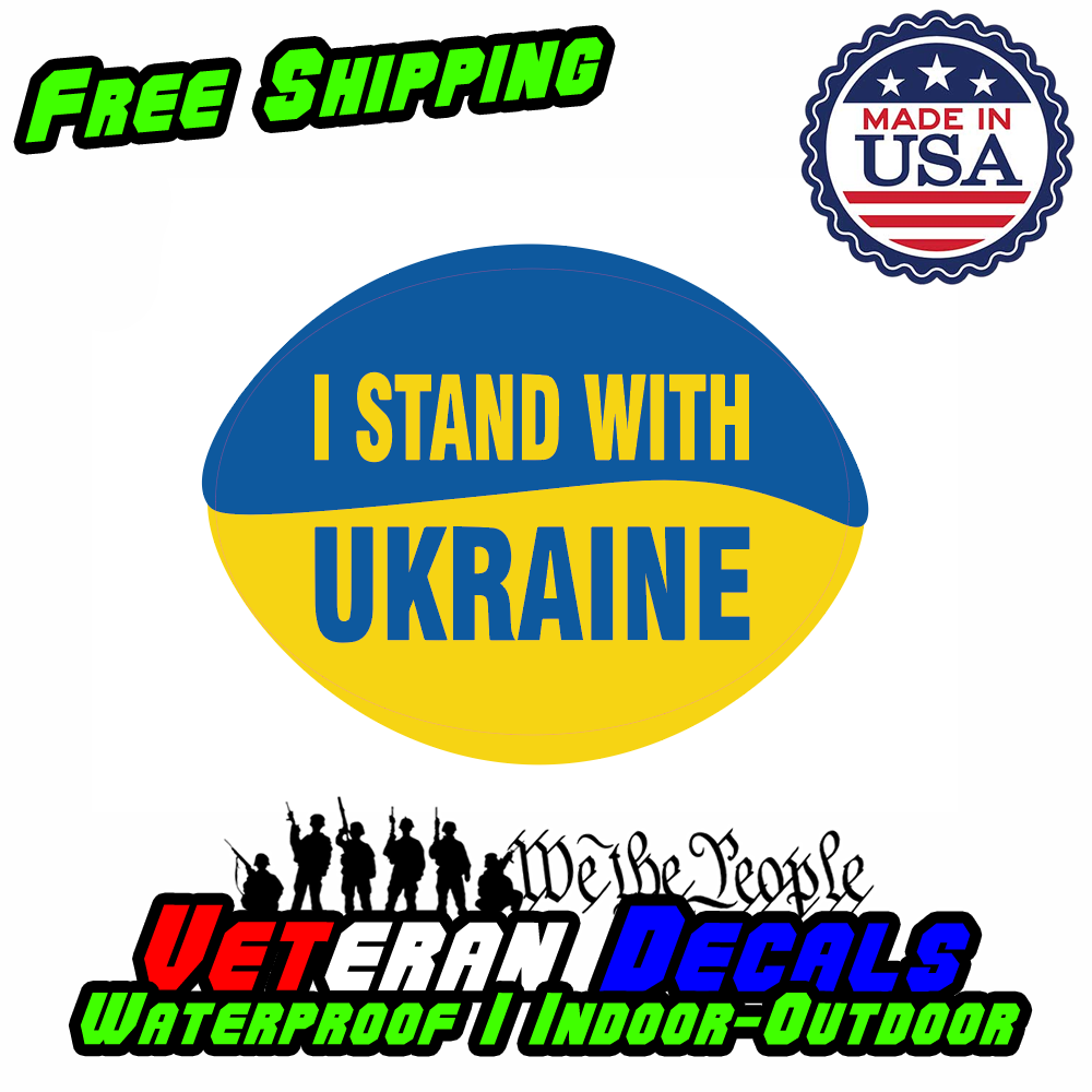 4-inch vinyl decal featuring the phrase F*CK PUTIN with the Ukraine flag design, suitable for various surfaces.