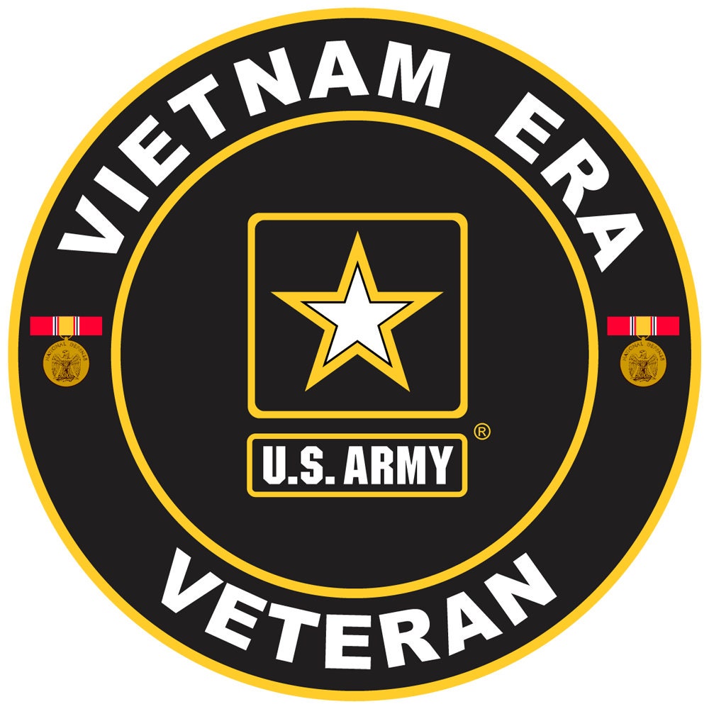 Vietnam Era Veteran Military Vinyl Sticker for car and truck windows, showcasing pride for veterans.