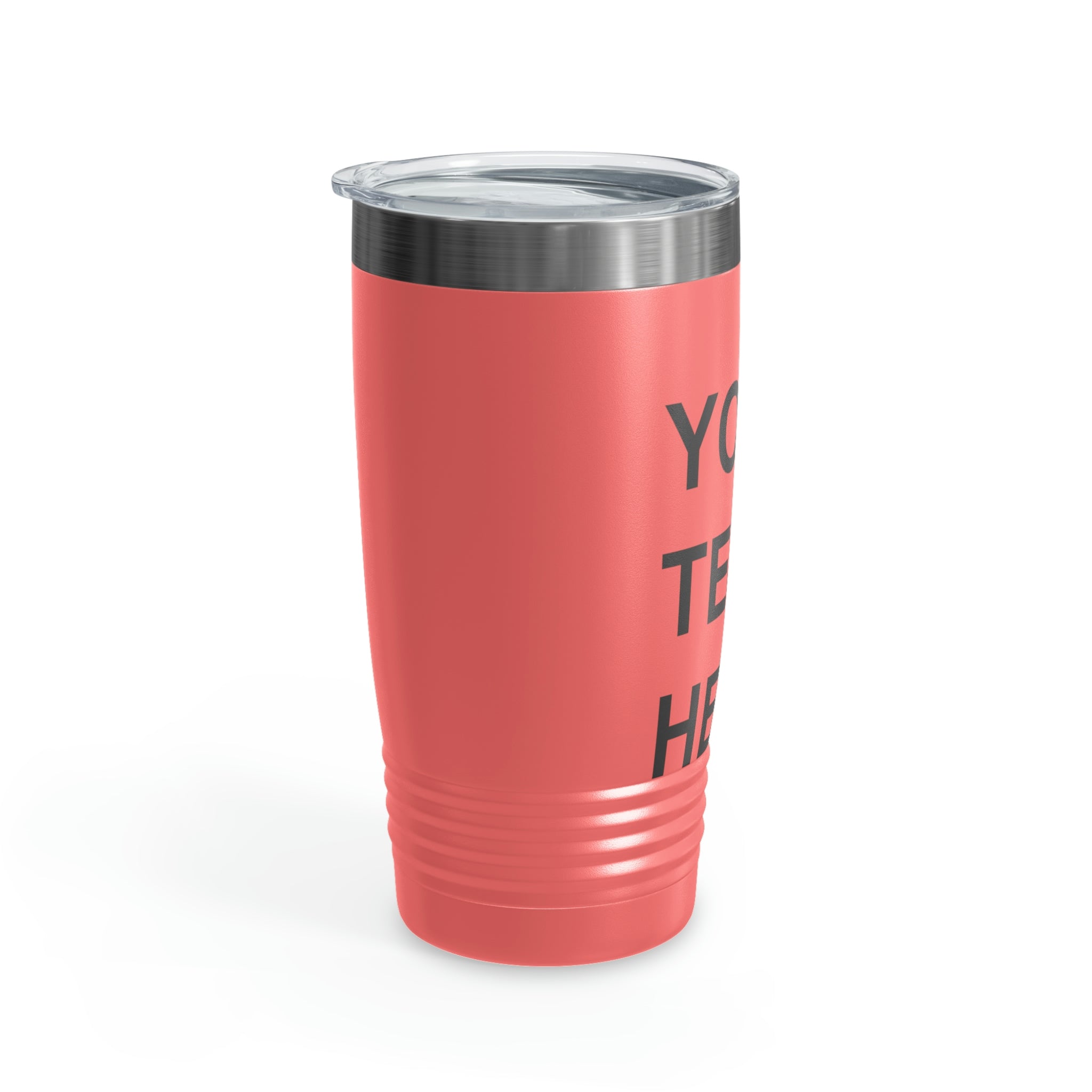 Custom Logo Tumbler in various colors with a clear lid, showcasing personalized designs.