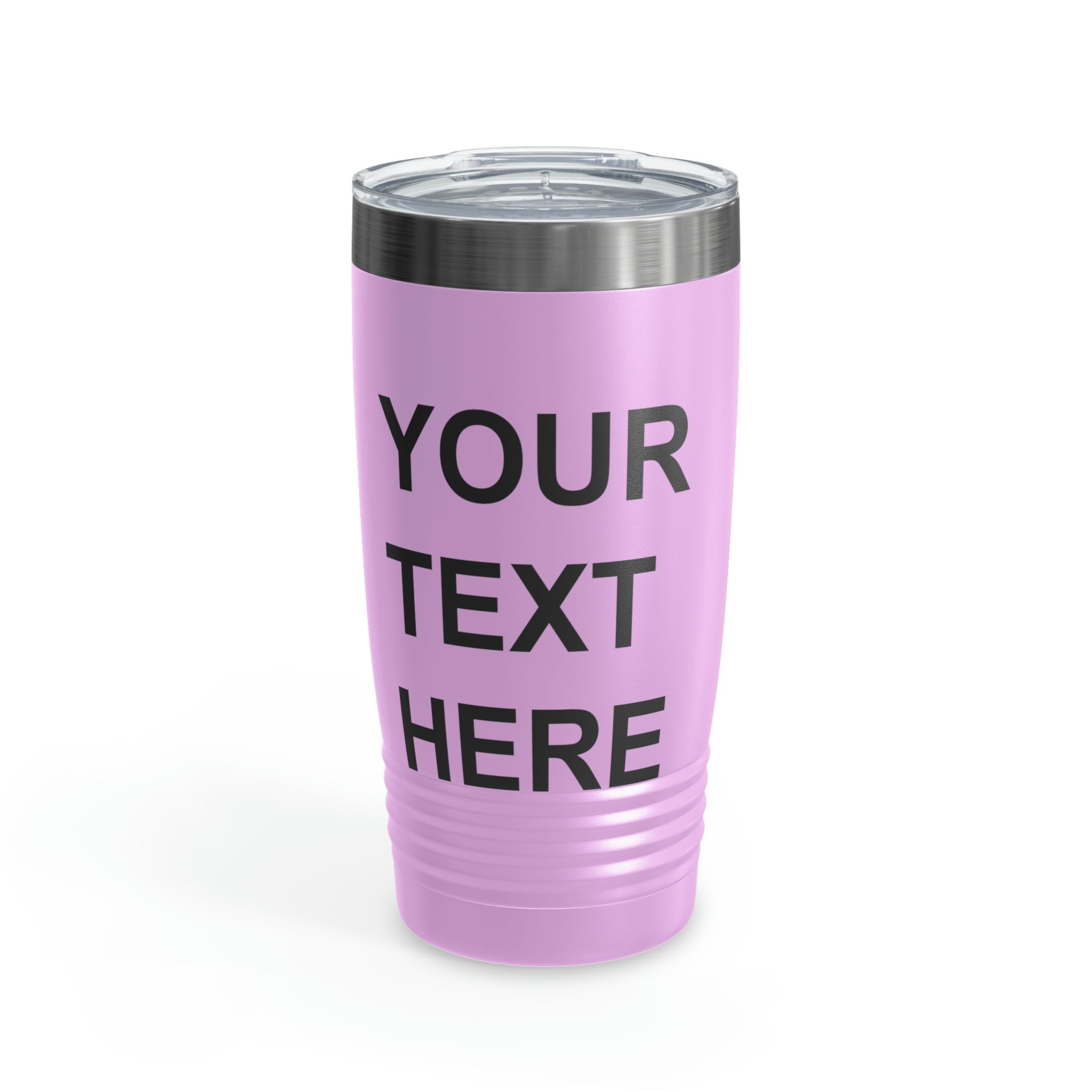 Custom Logo Tumbler in various colors with a clear lid, showcasing personalized designs.