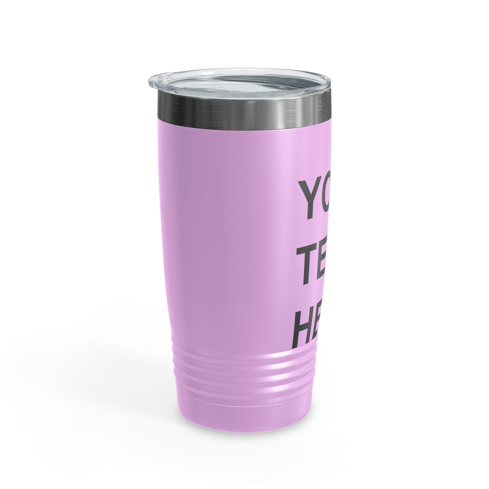 Custom Logo Tumbler in various colors with a clear lid, showcasing personalized designs.