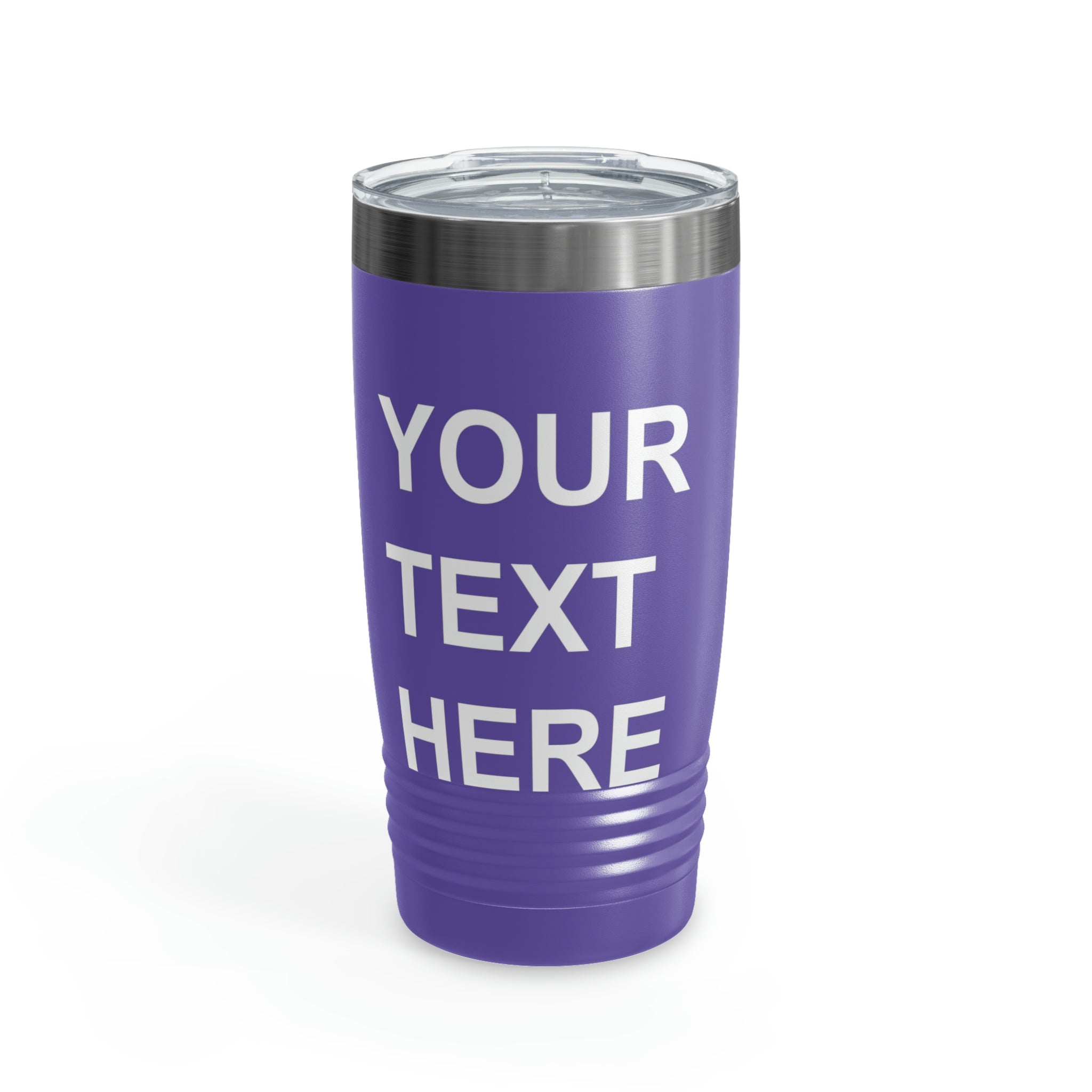 Custom Logo Tumbler in various colors with a clear lid, showcasing personalized designs.