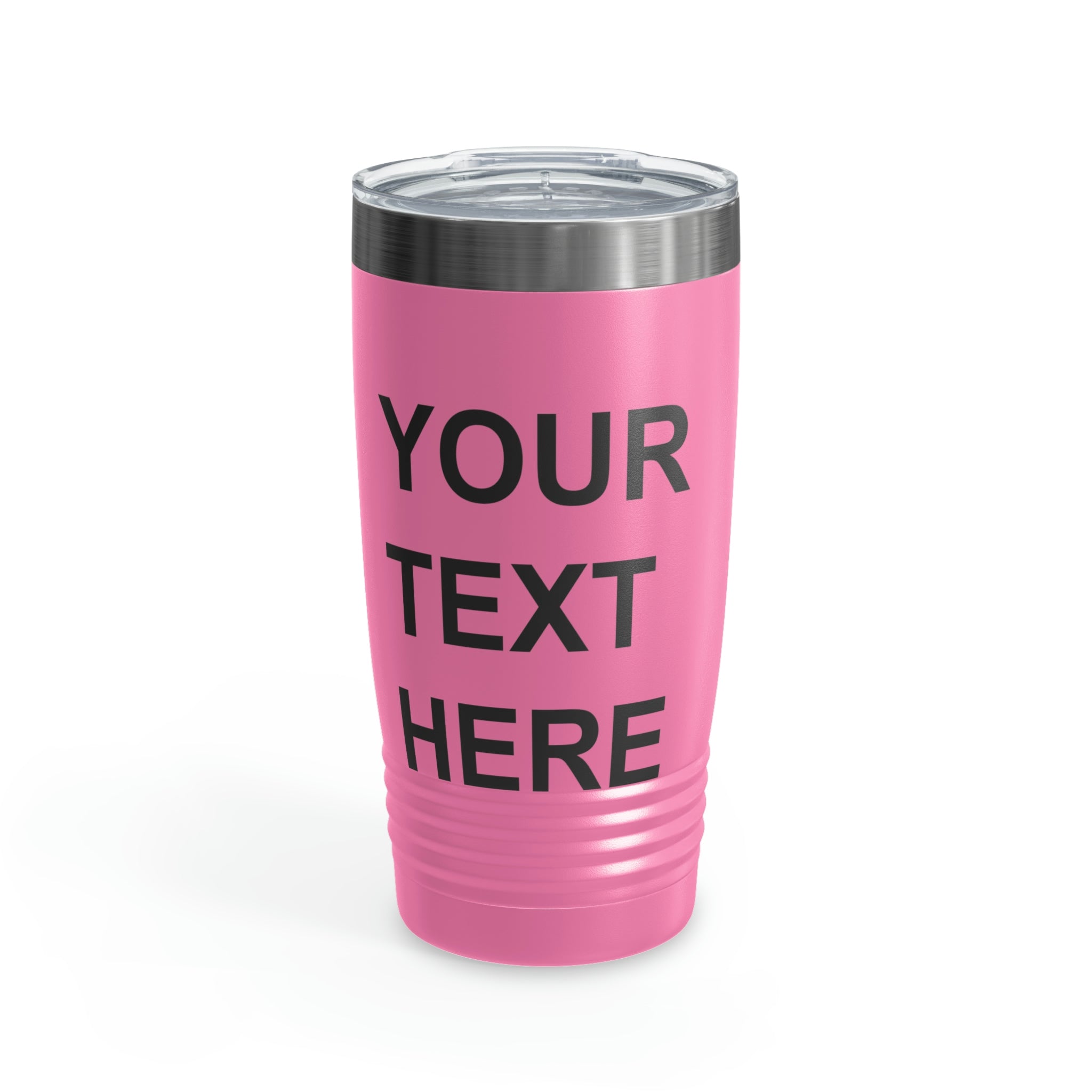 Custom Logo Tumbler in various colors with a clear lid, showcasing personalized designs.