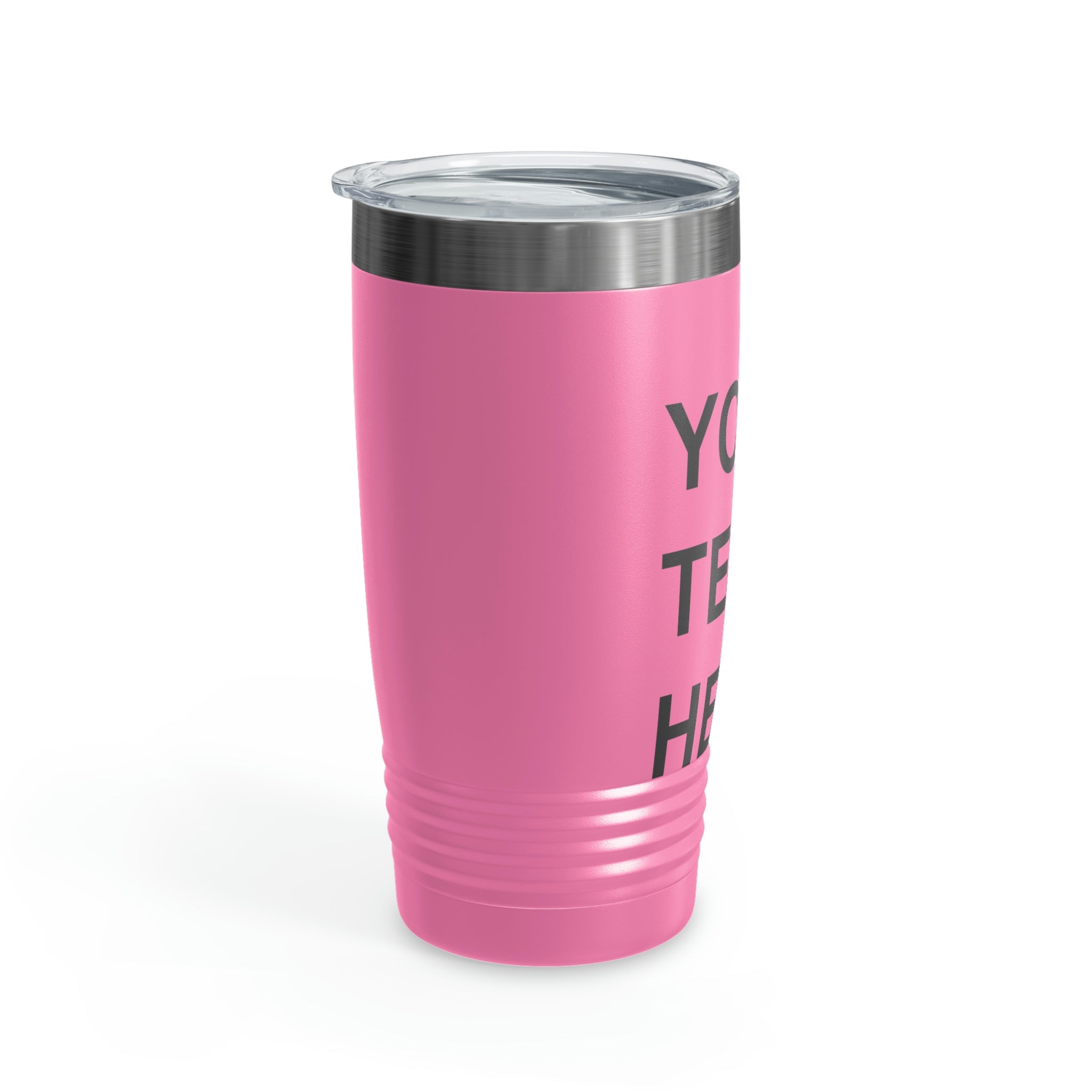 Custom Logo Tumbler in various colors with a clear lid, showcasing personalized designs.