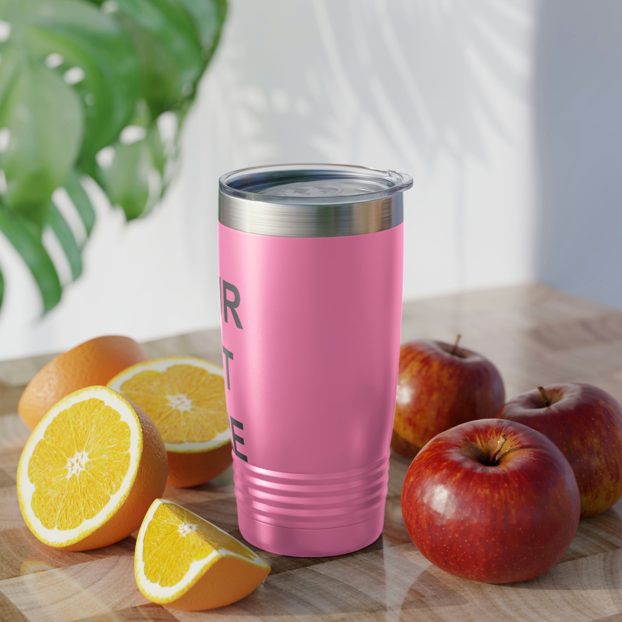 Custom Logo Tumbler in various colors with a clear lid, showcasing personalized designs.