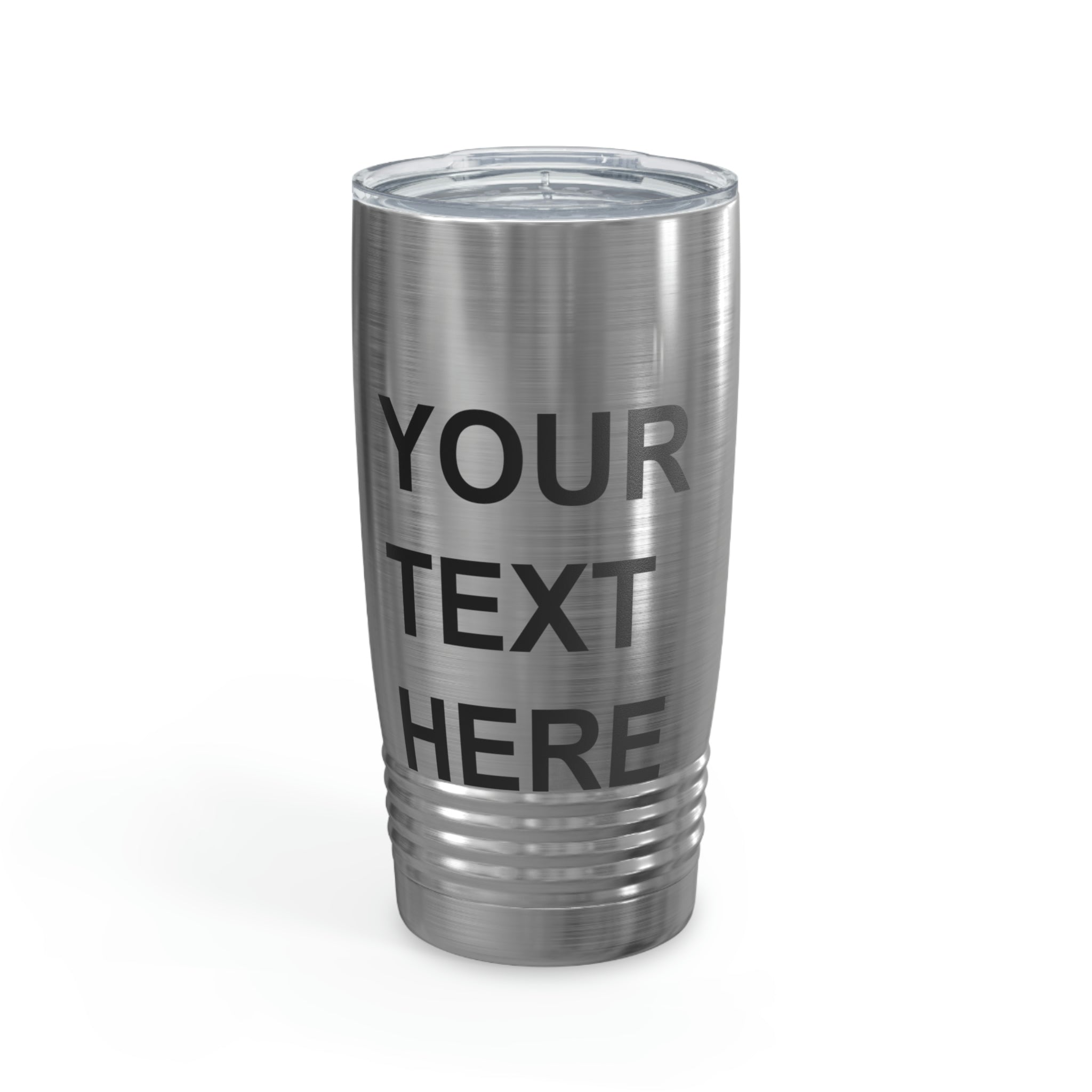 Custom Logo Tumbler in various colors with a clear lid, showcasing personalized designs.