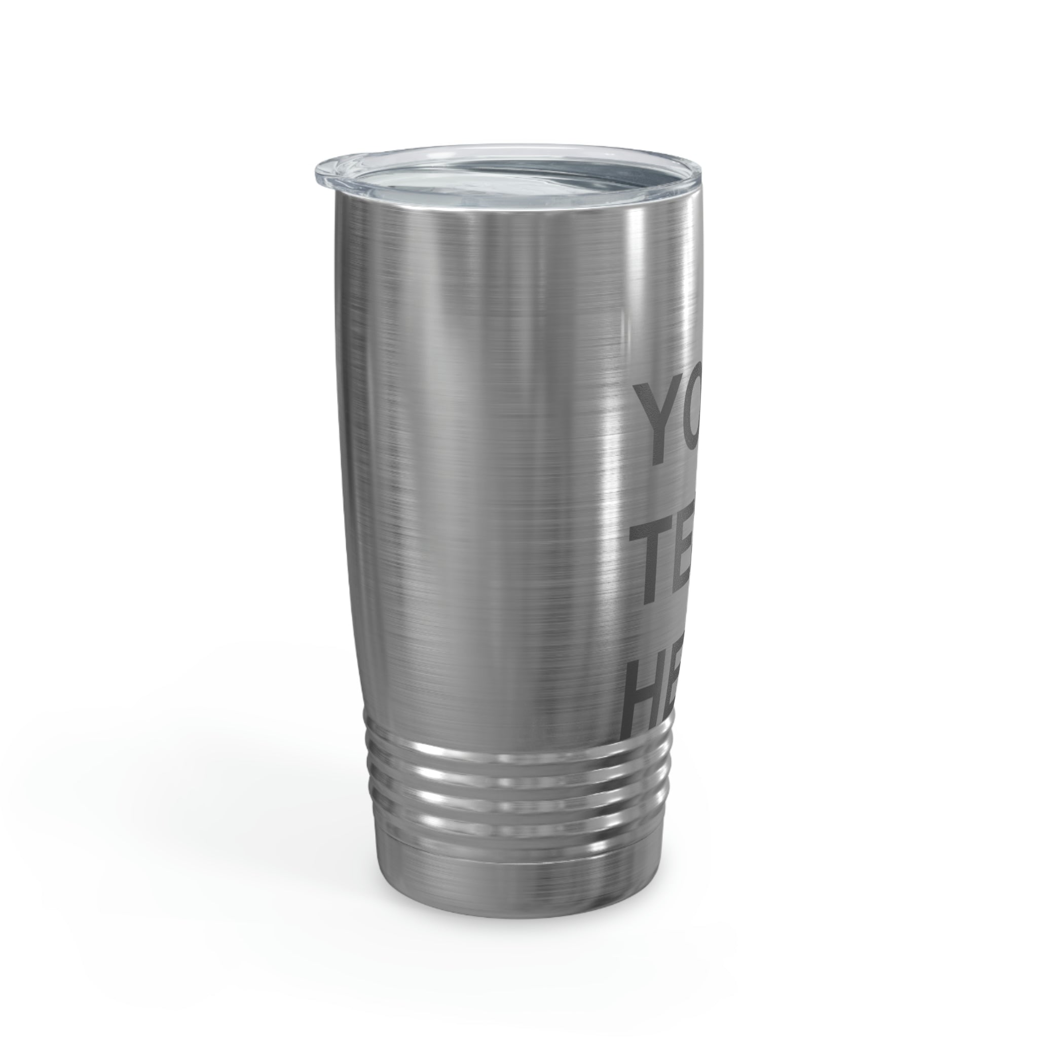 Custom Logo Tumbler in various colors with a clear lid, showcasing personalized designs.