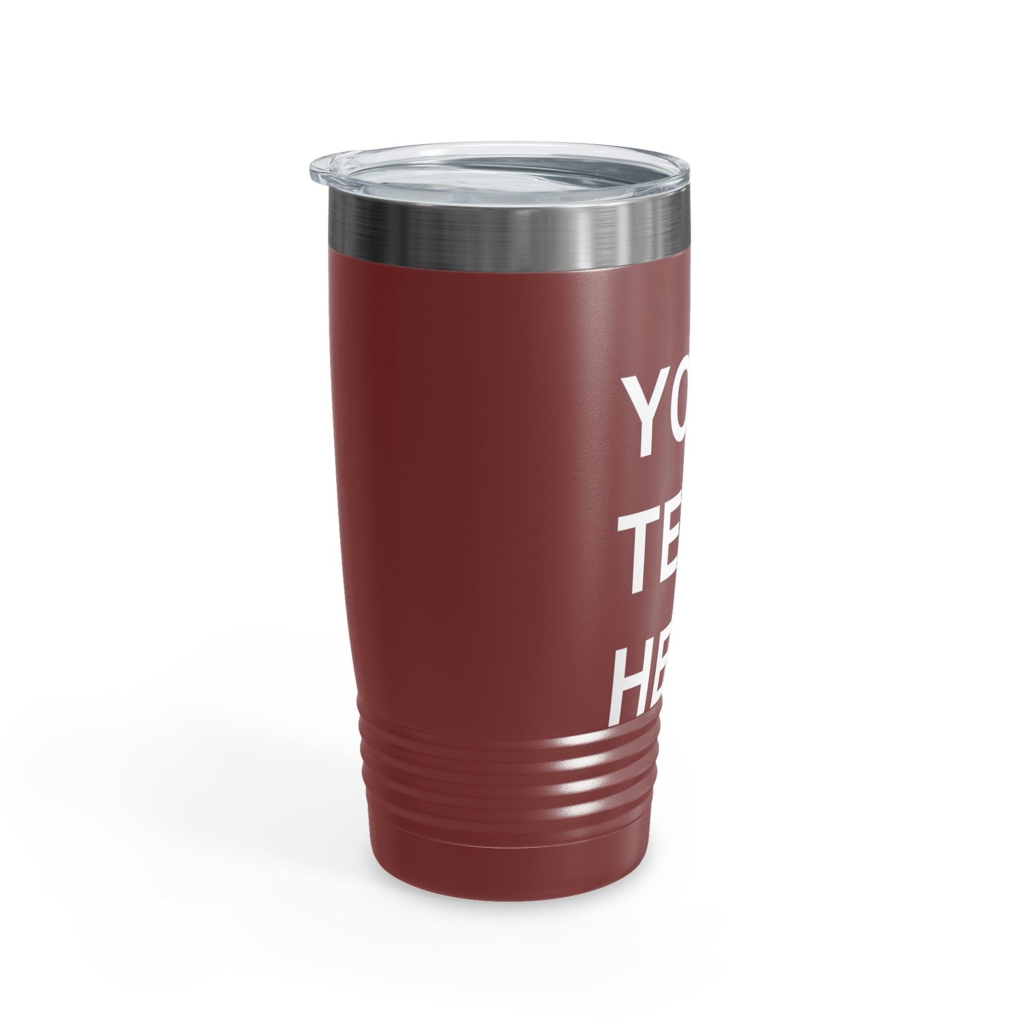 Custom Logo Tumbler in various colors with a clear lid, showcasing personalized designs.