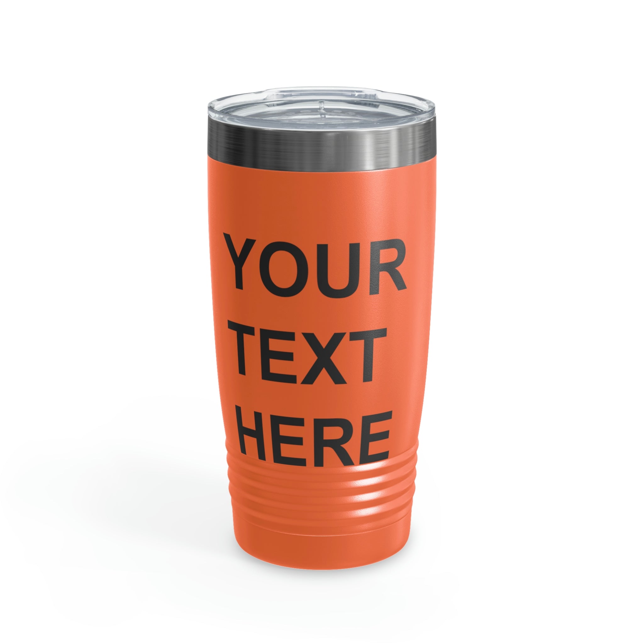 Custom Logo Tumbler in various colors with a clear lid, showcasing personalized designs.