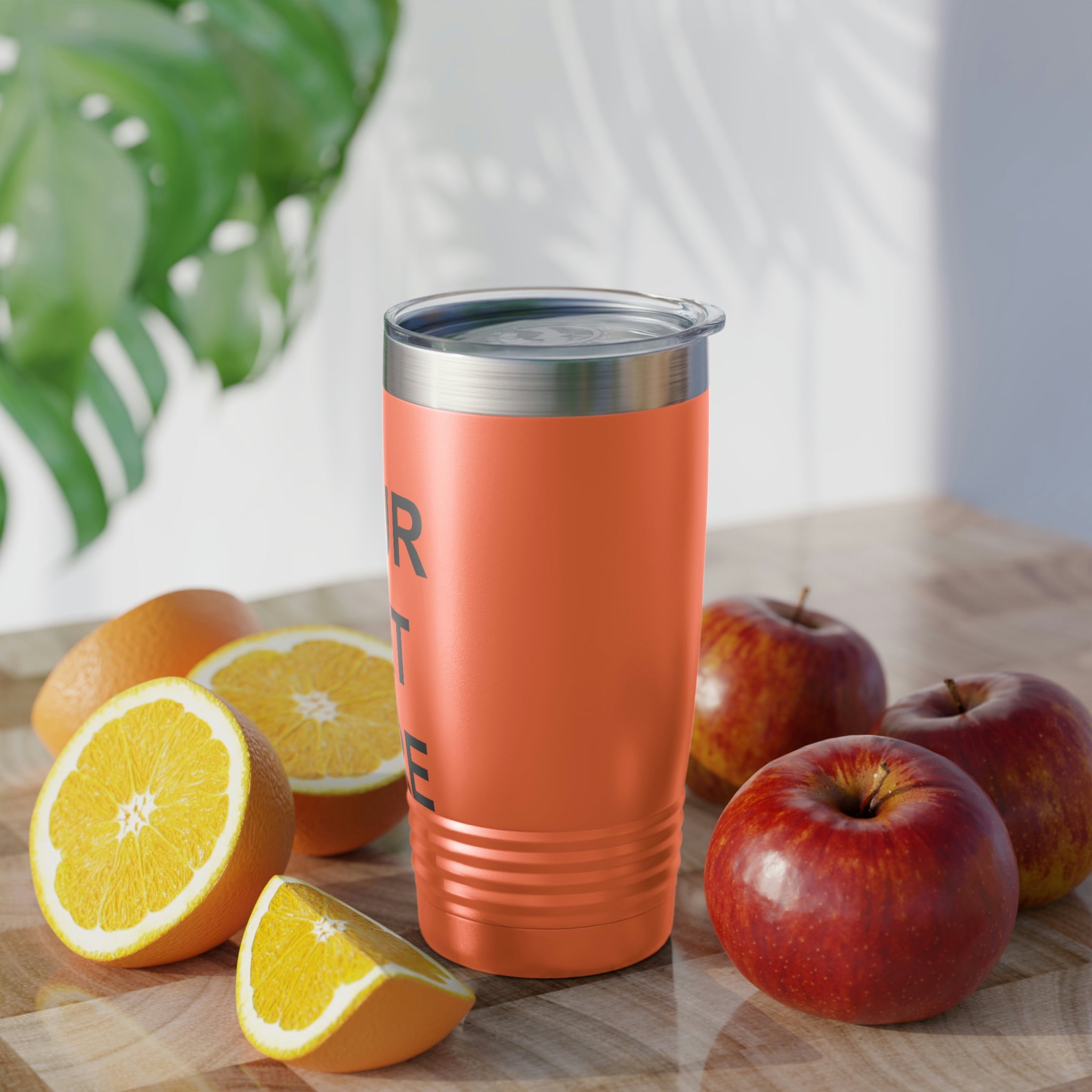 Custom Logo Tumbler in various colors with a clear lid, showcasing personalized designs.