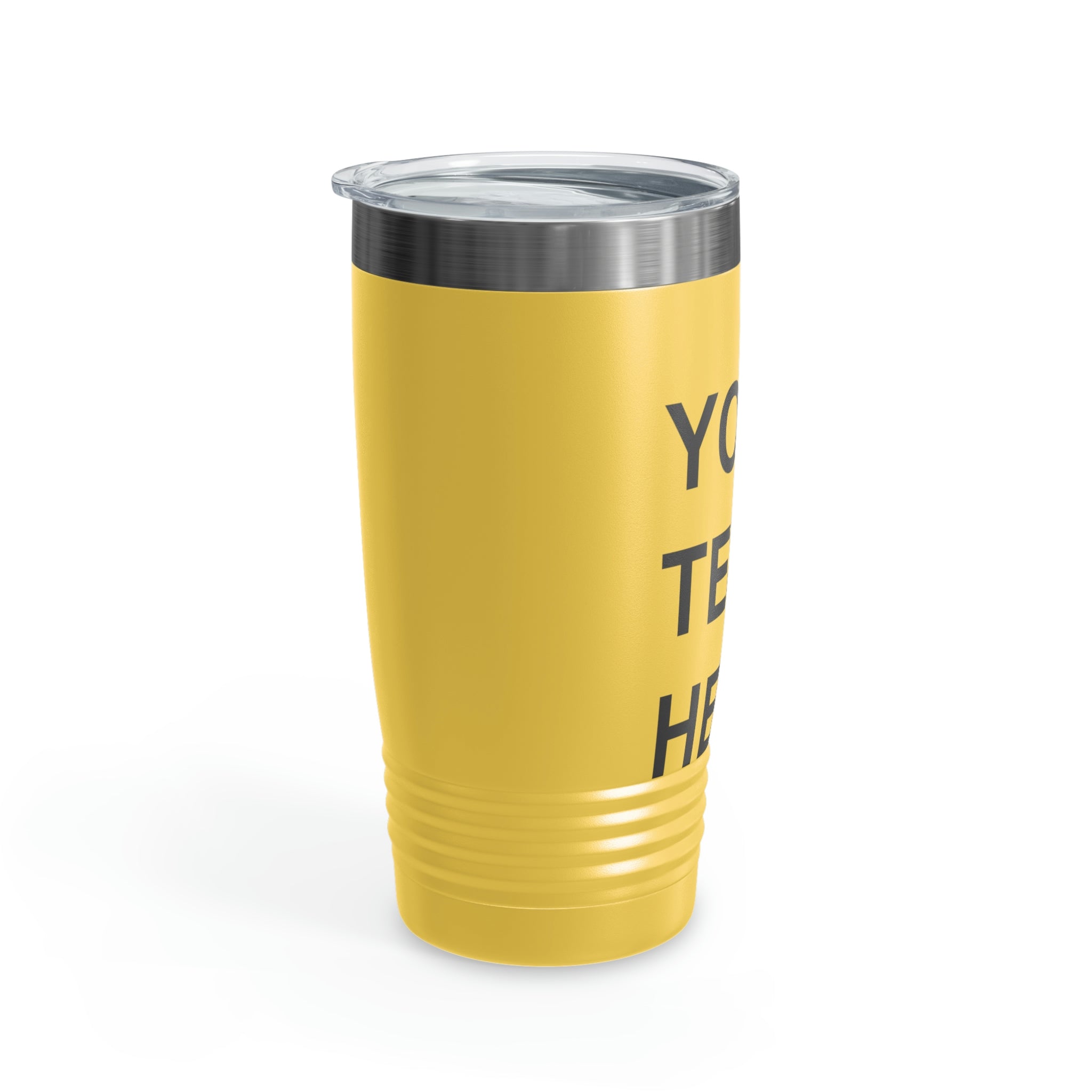 Custom Logo Tumbler in various colors with a clear lid, showcasing personalized designs.