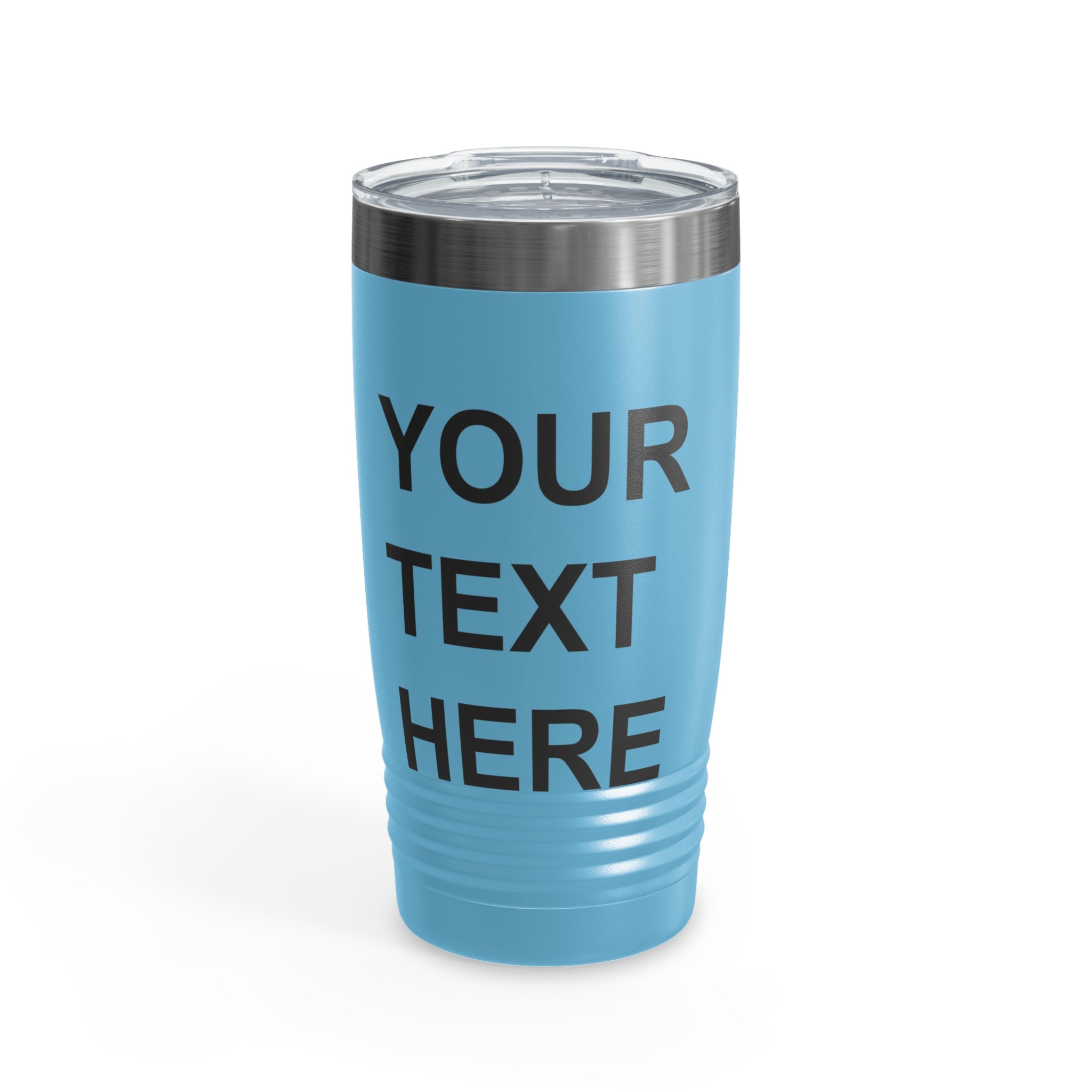 Custom Logo Tumbler in various colors with a clear lid, showcasing personalized designs.