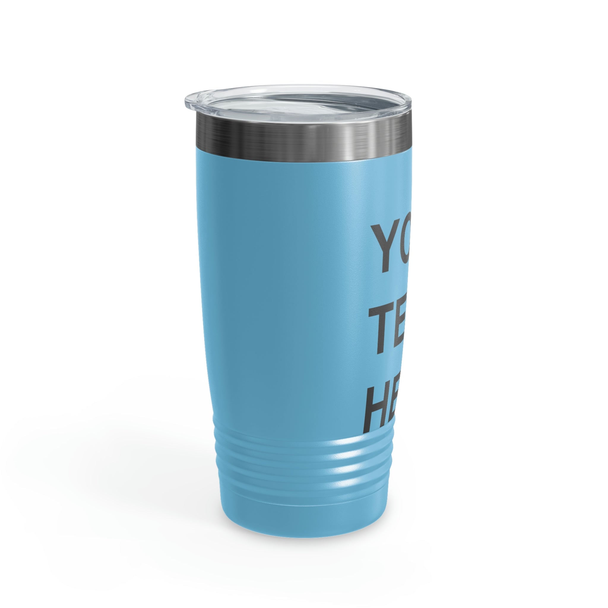 Custom Logo Tumbler in various colors with a clear lid, showcasing personalized designs.