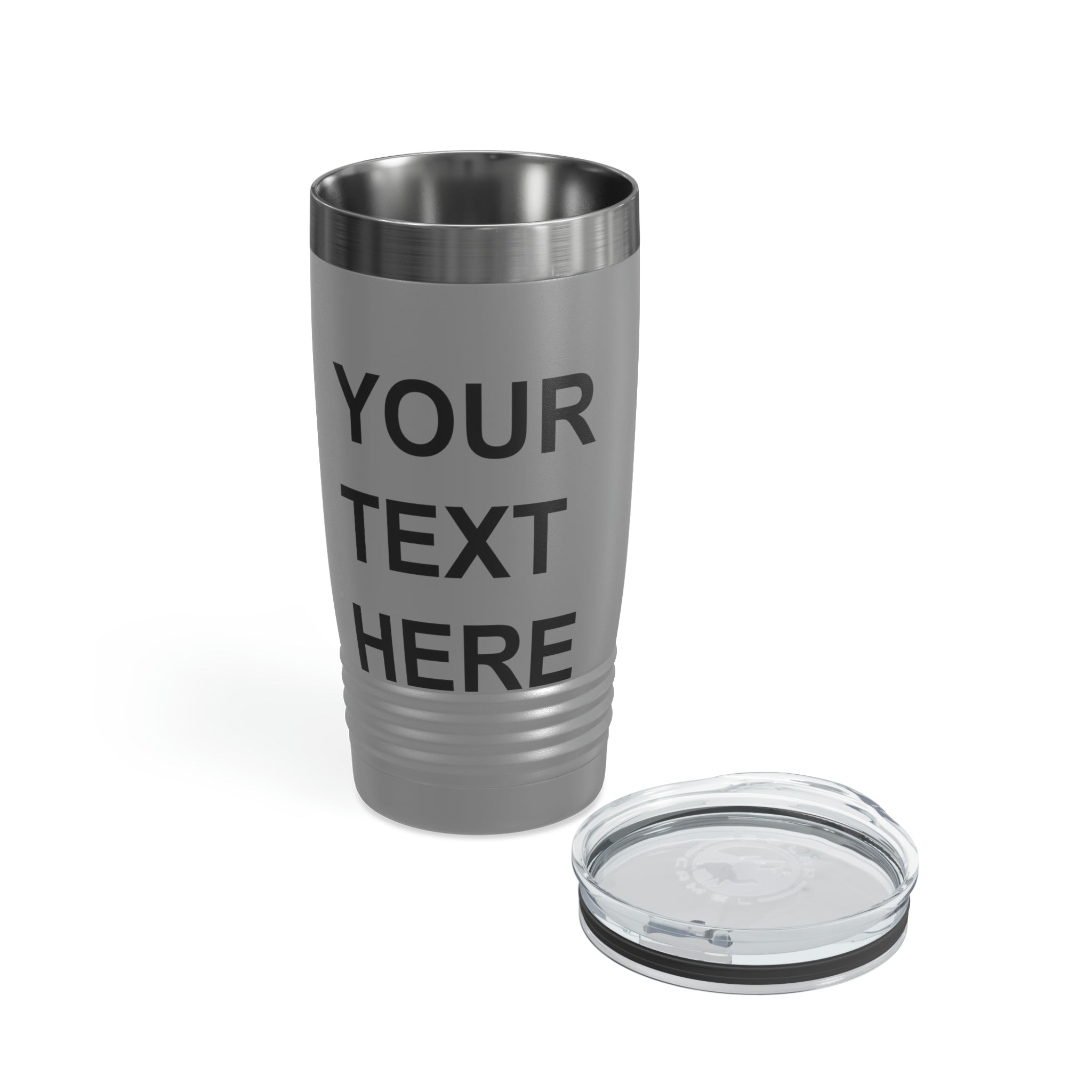 Custom Logo Tumbler in various colors with a clear lid, showcasing personalized designs.