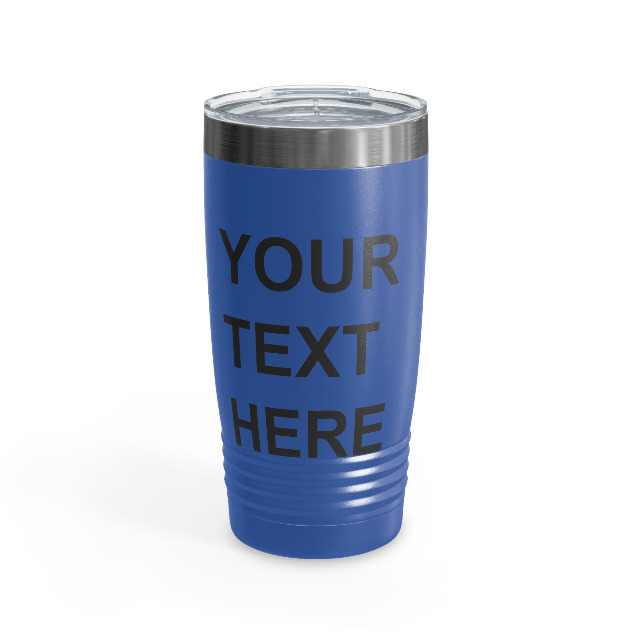 Custom Logo Tumbler in various colors with a clear lid, showcasing personalized designs.