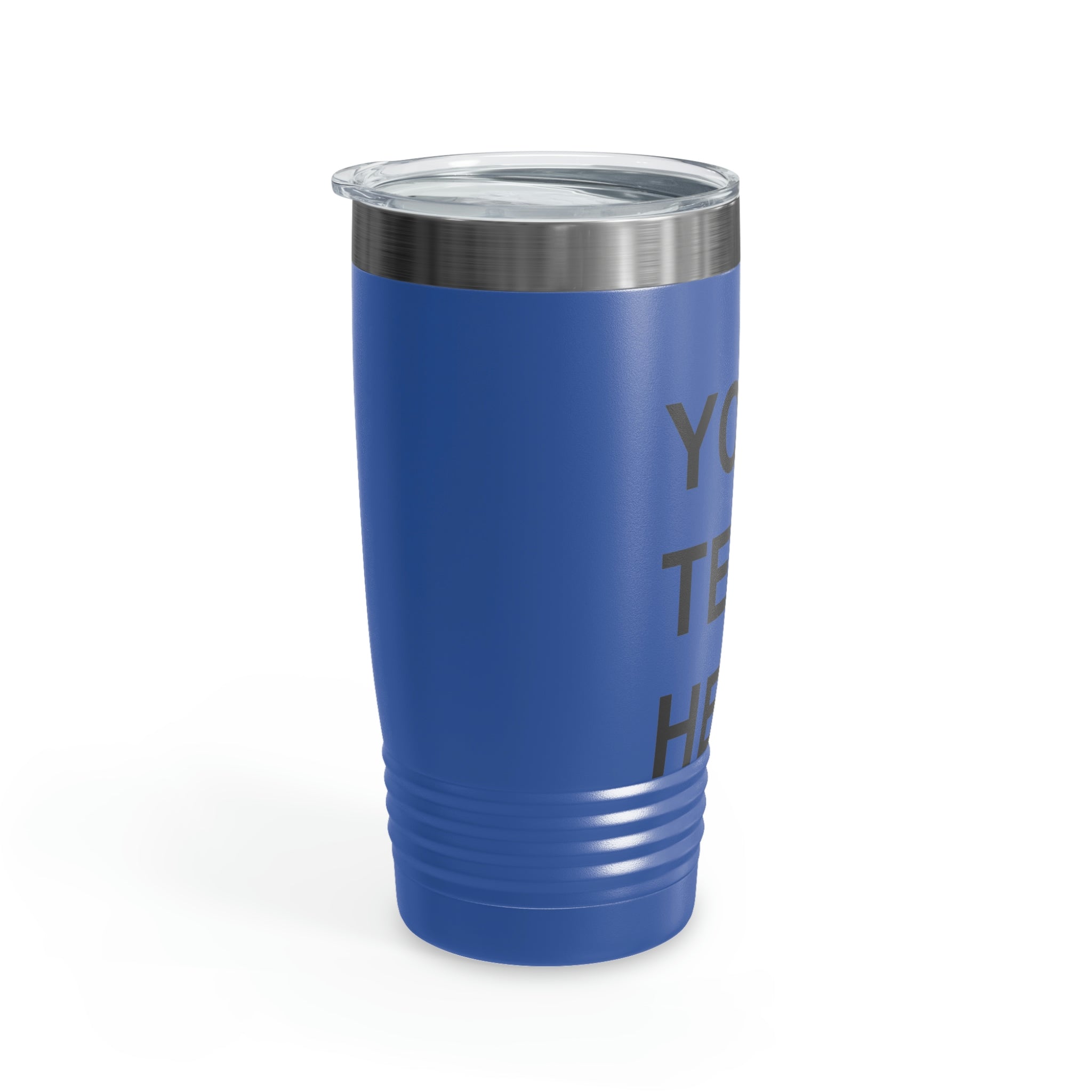 Custom Logo Tumbler in various colors with a clear lid, showcasing personalized designs.